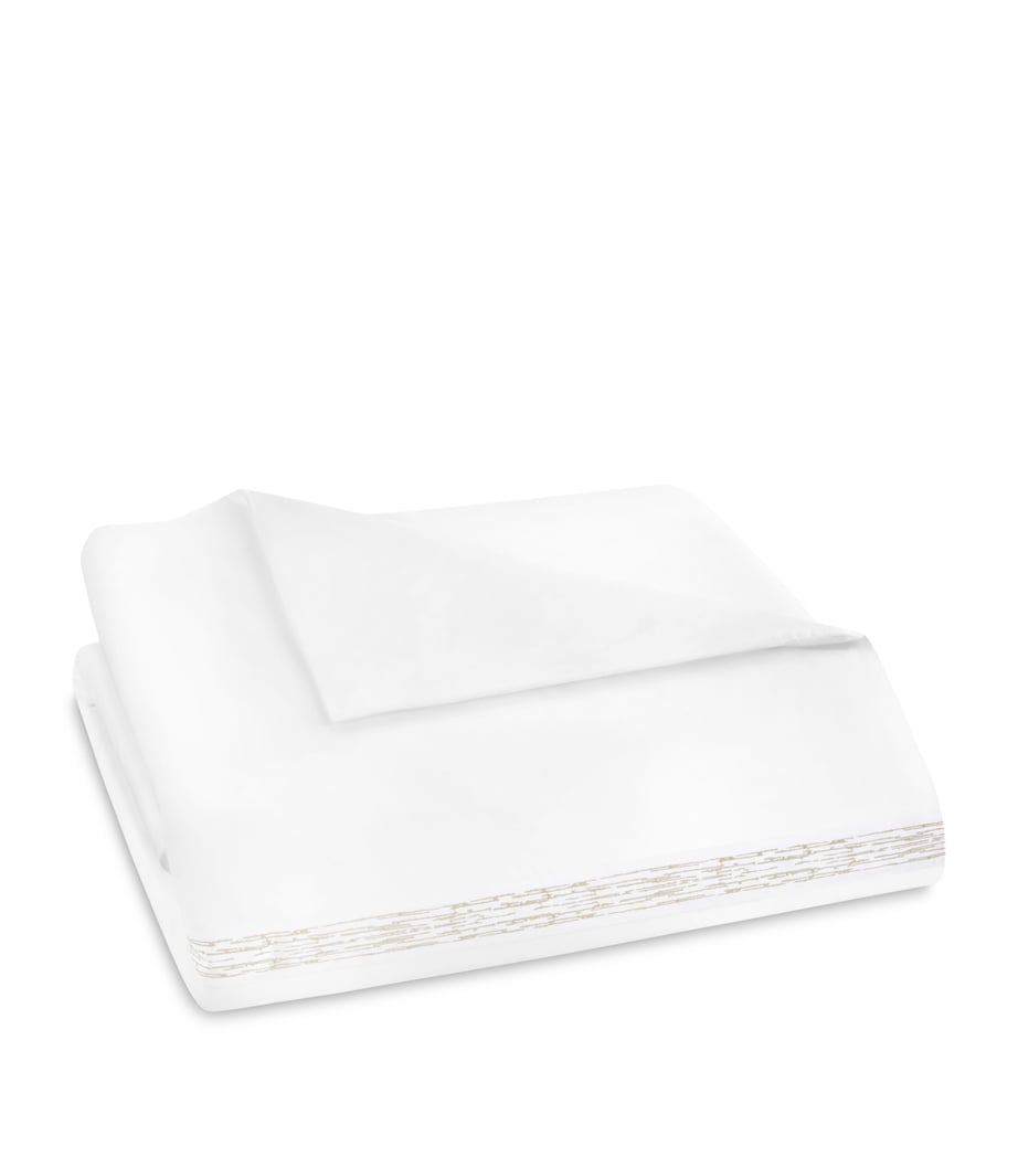 Amalia Egyptian Cotton Alentejo King Duvet Cover Set (230cm x 220cm) White/pearl Image 2