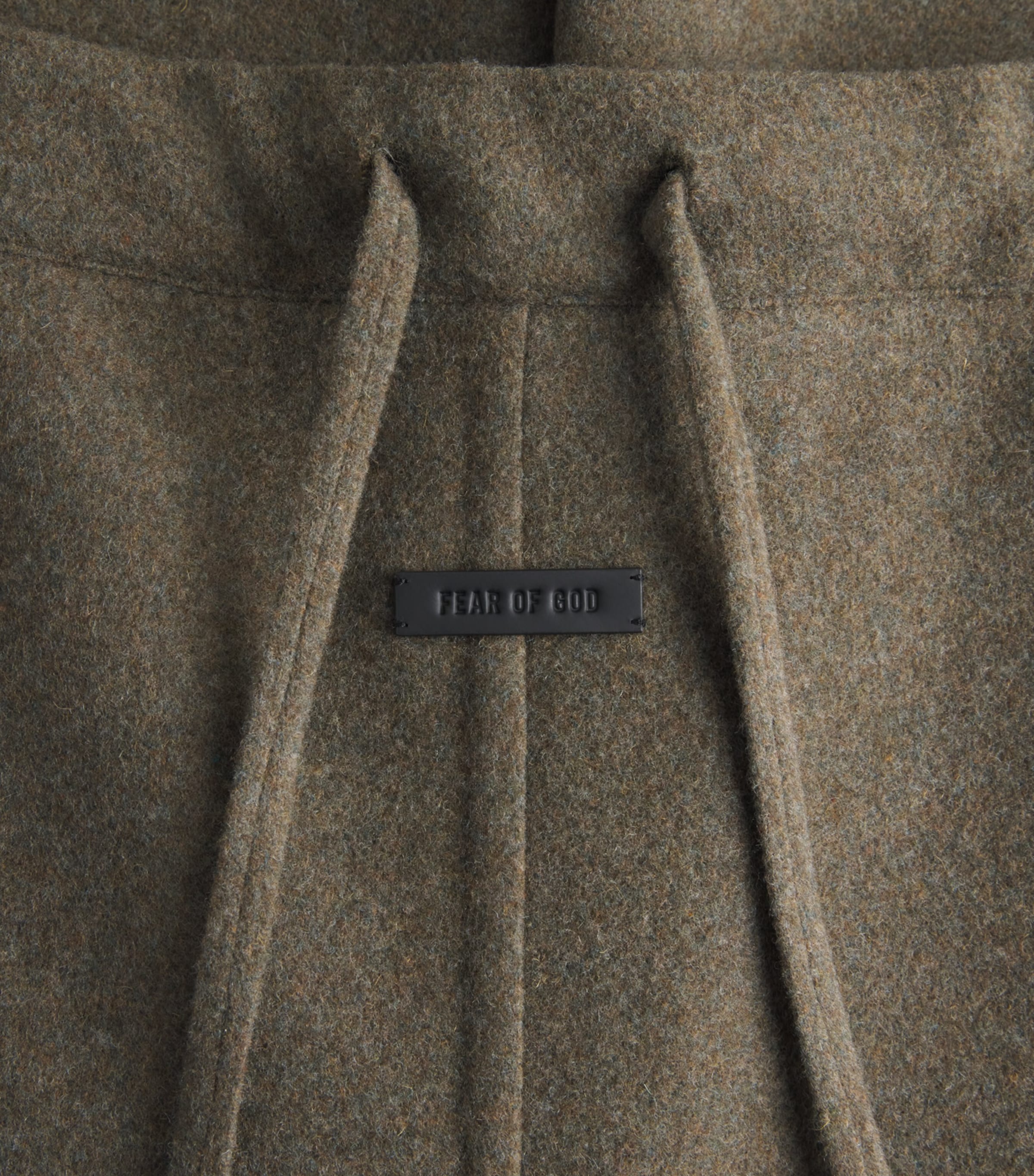 Fear Of God Mens Wool-Cashmere Flared Sweatpants Khaki Melange / Image 6
