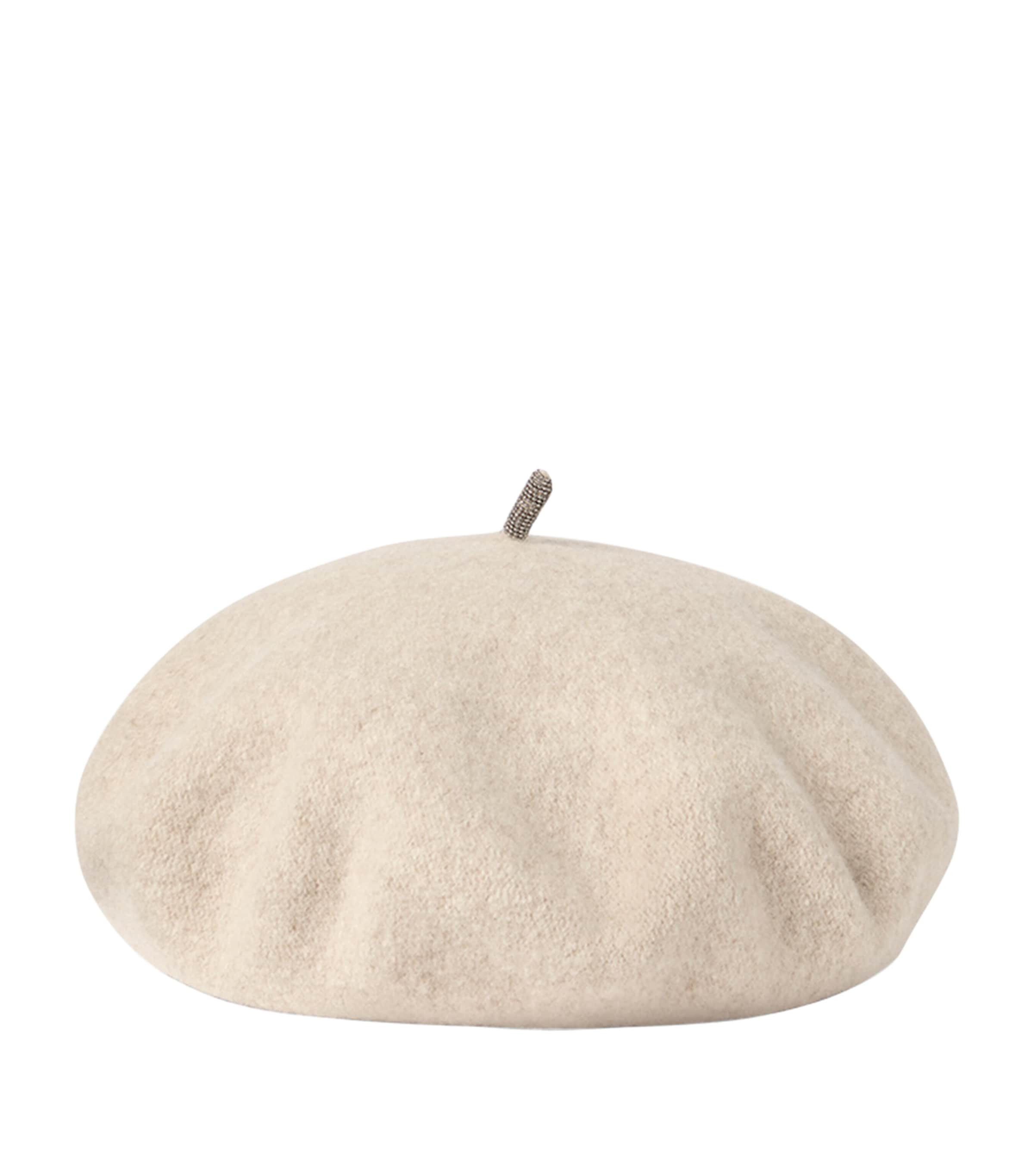 Brunello Cucinelli Wool Beret White Image 1