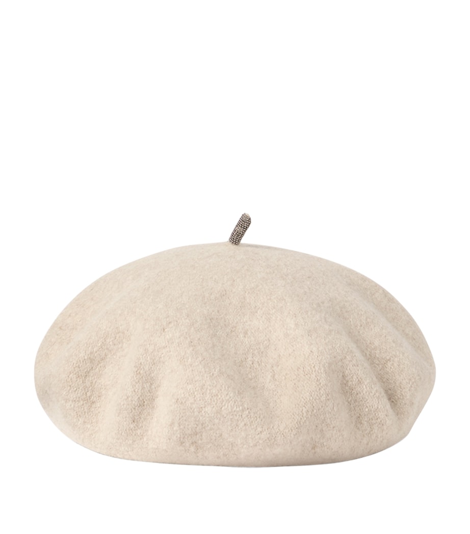 Brunello Cucinelli Wool Beret White Image 1