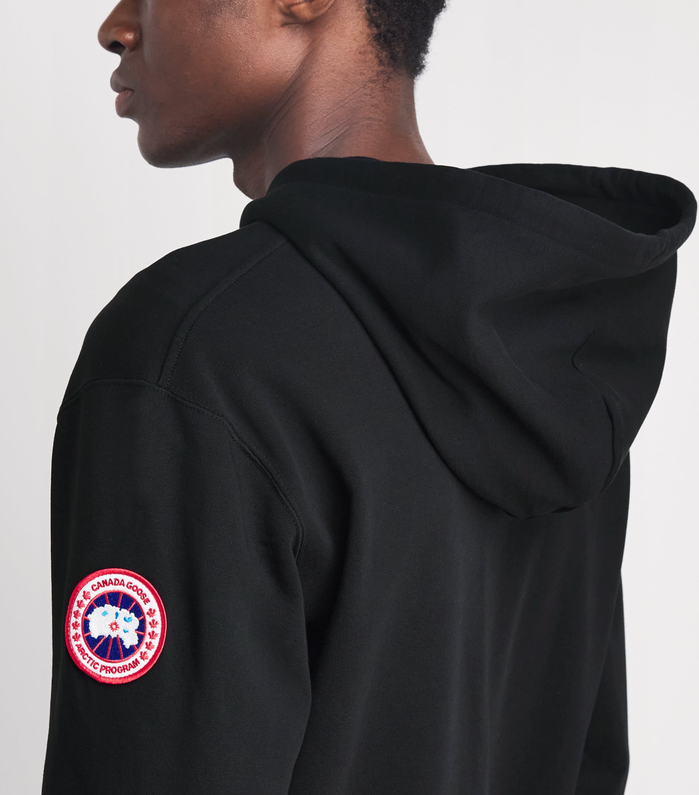 Canada Goose Mens Organic Cotton Loon Hoodie Black Image 3