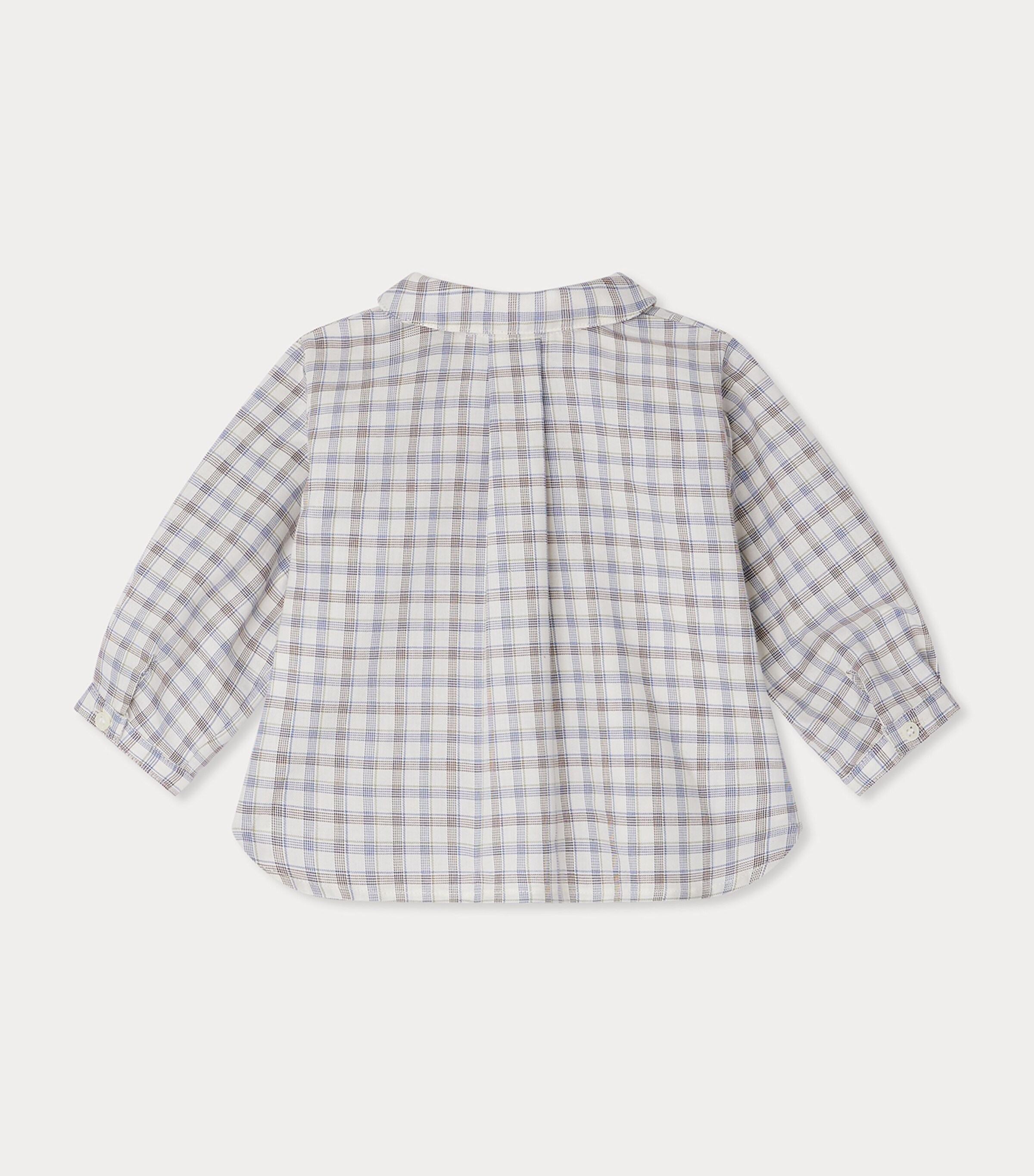 Cotton Check Shirt (6-18 Months) CA BLEU OUTREMER Image 2