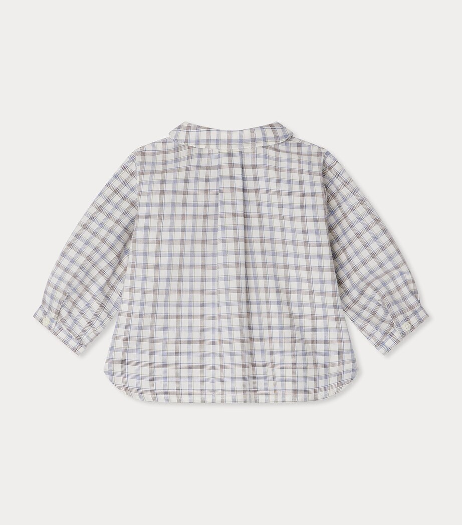 Cotton Check Shirt (6-18 Months) CA BLEU OUTREMER Image 2