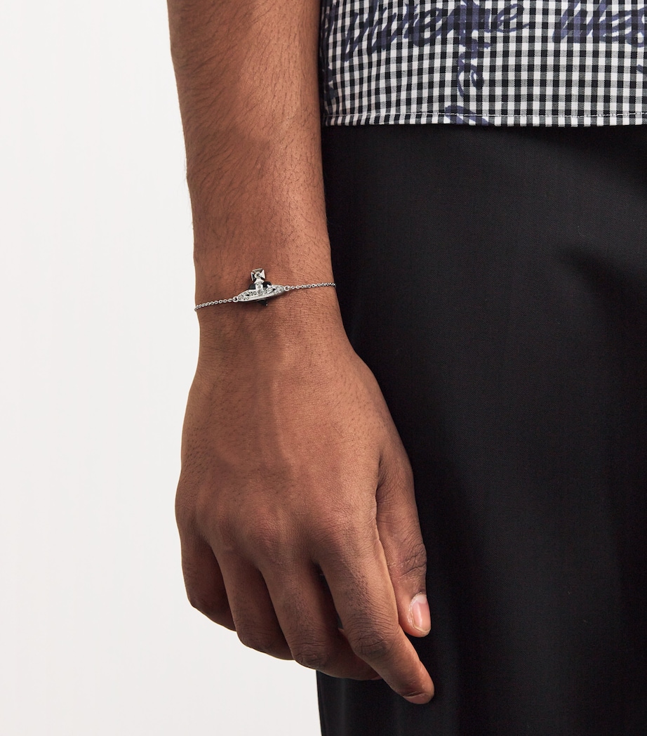 Diamante Heart Bracelet P383 PLATINUM BLACK Image 5