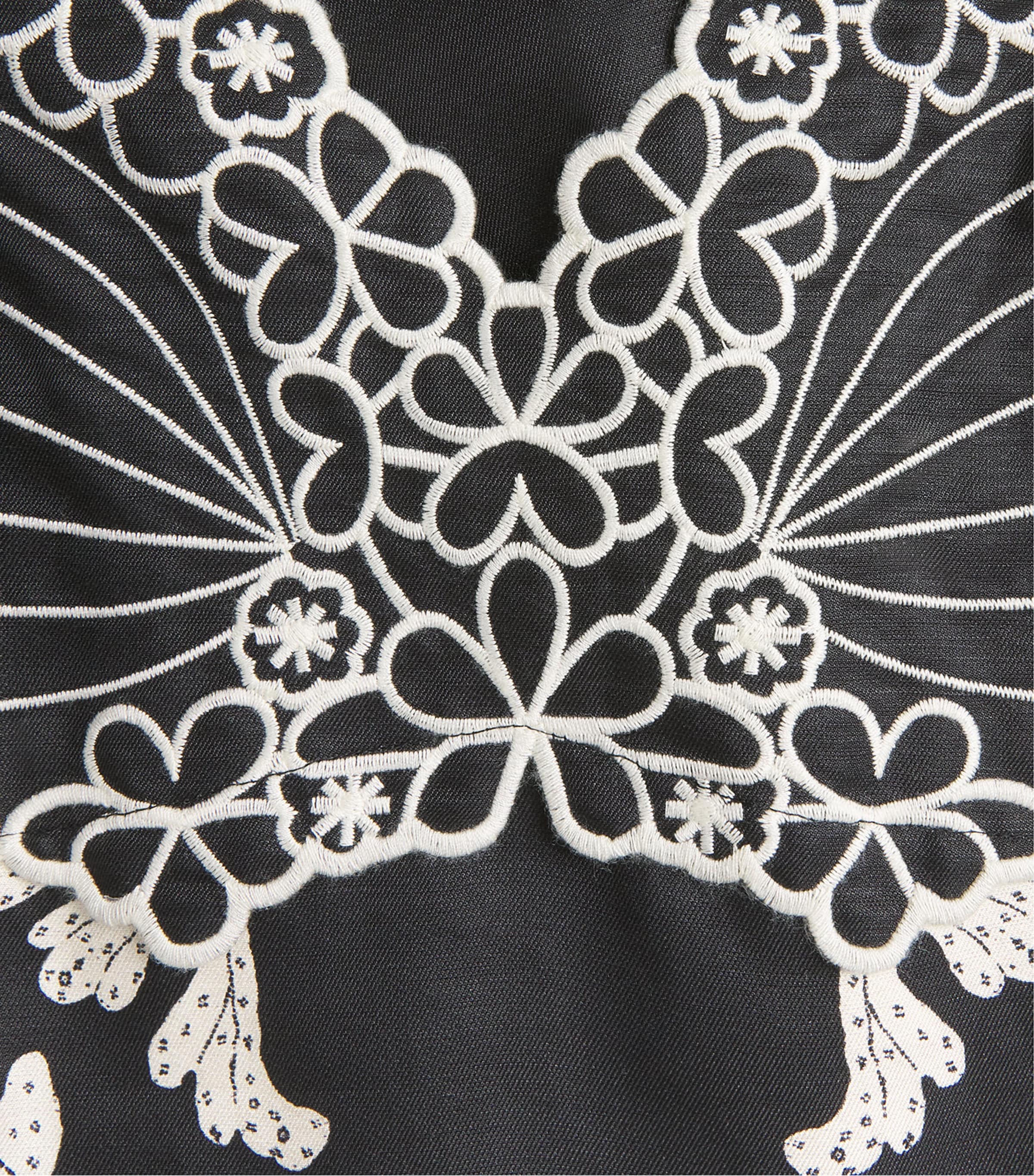 Claudie Pierlot Womens Embroidered Floral Midi Dress Dark Print Image 6