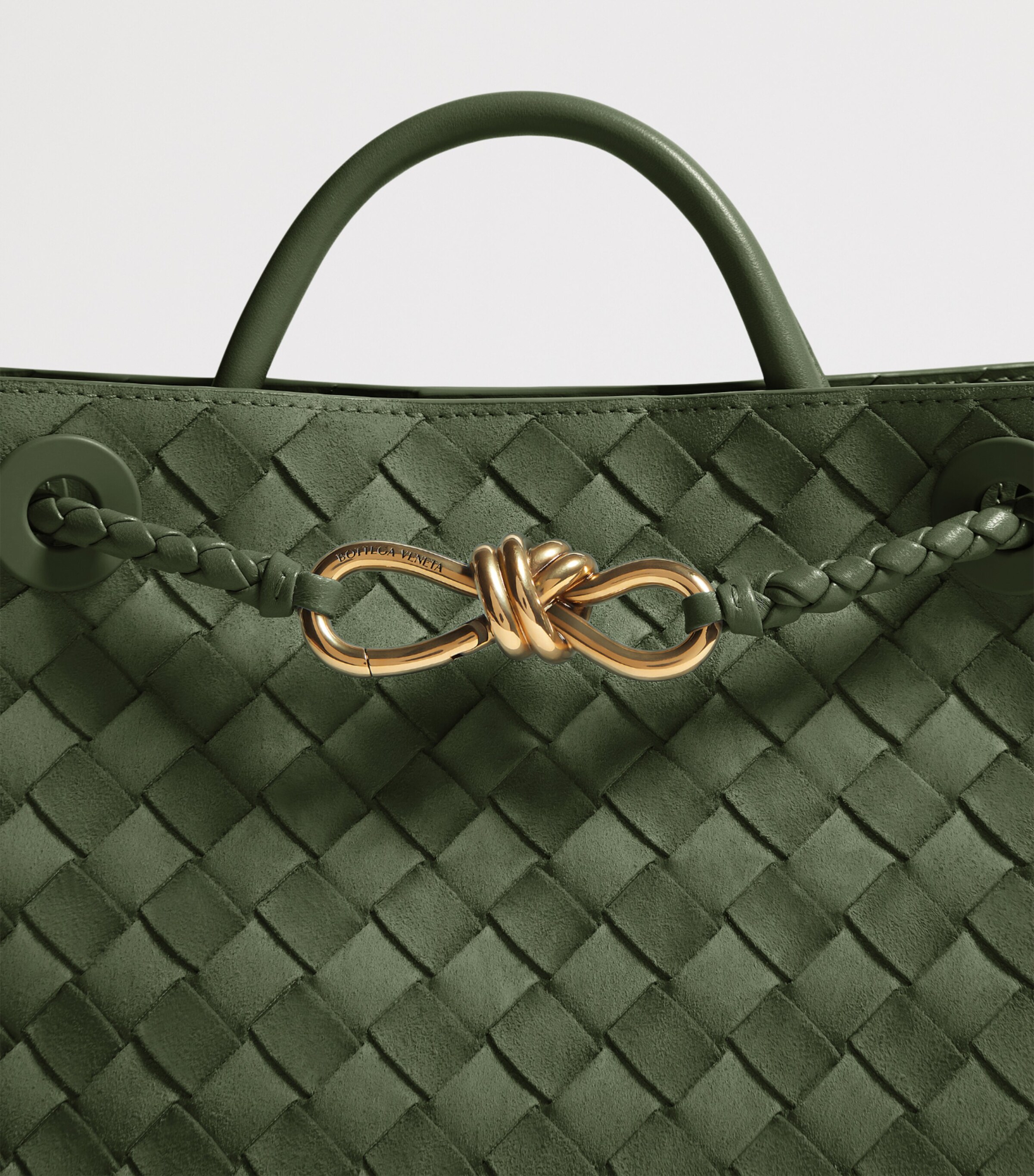 Bottega Veneta Small Suede Andiamo Top-Handle Bag Image 7