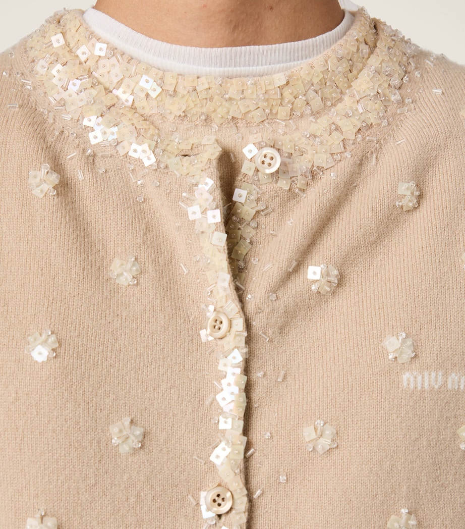 Cashmere Embellished Knit Vest F0627 Image 4