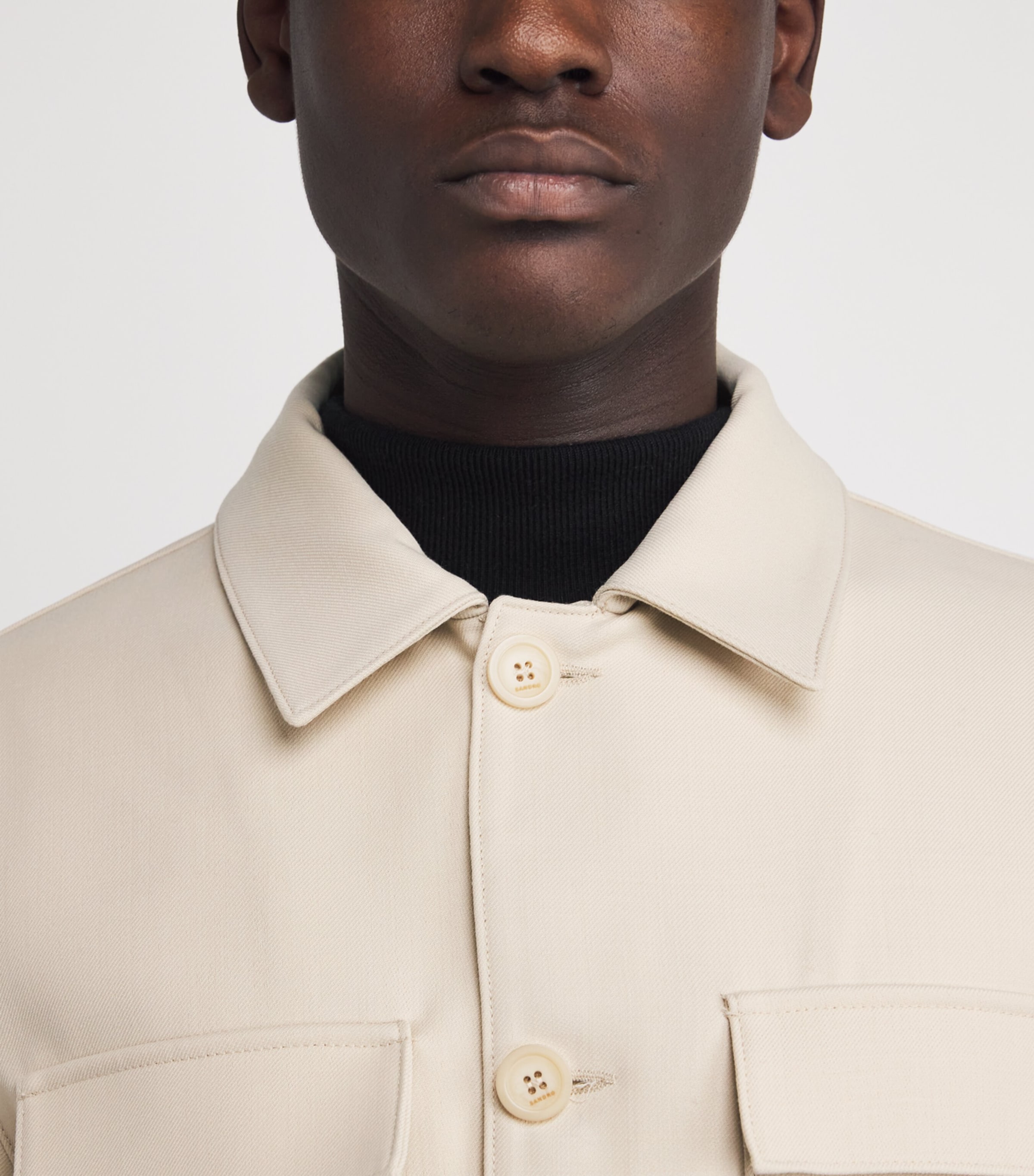 Pocket-Detail Overshirt BEIGE Image 6