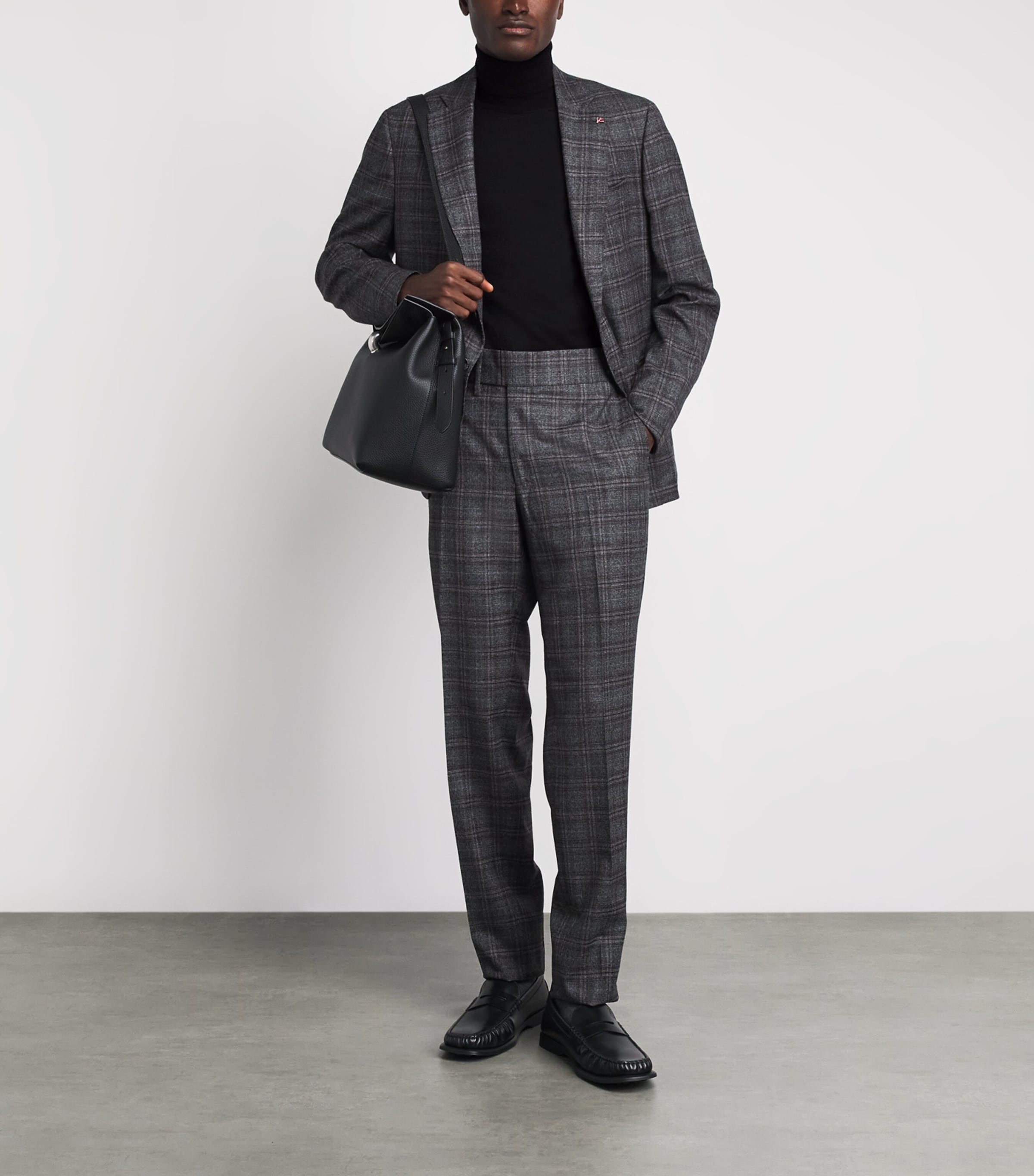Isaia Mens Wool Rollneck Sweater Image 2