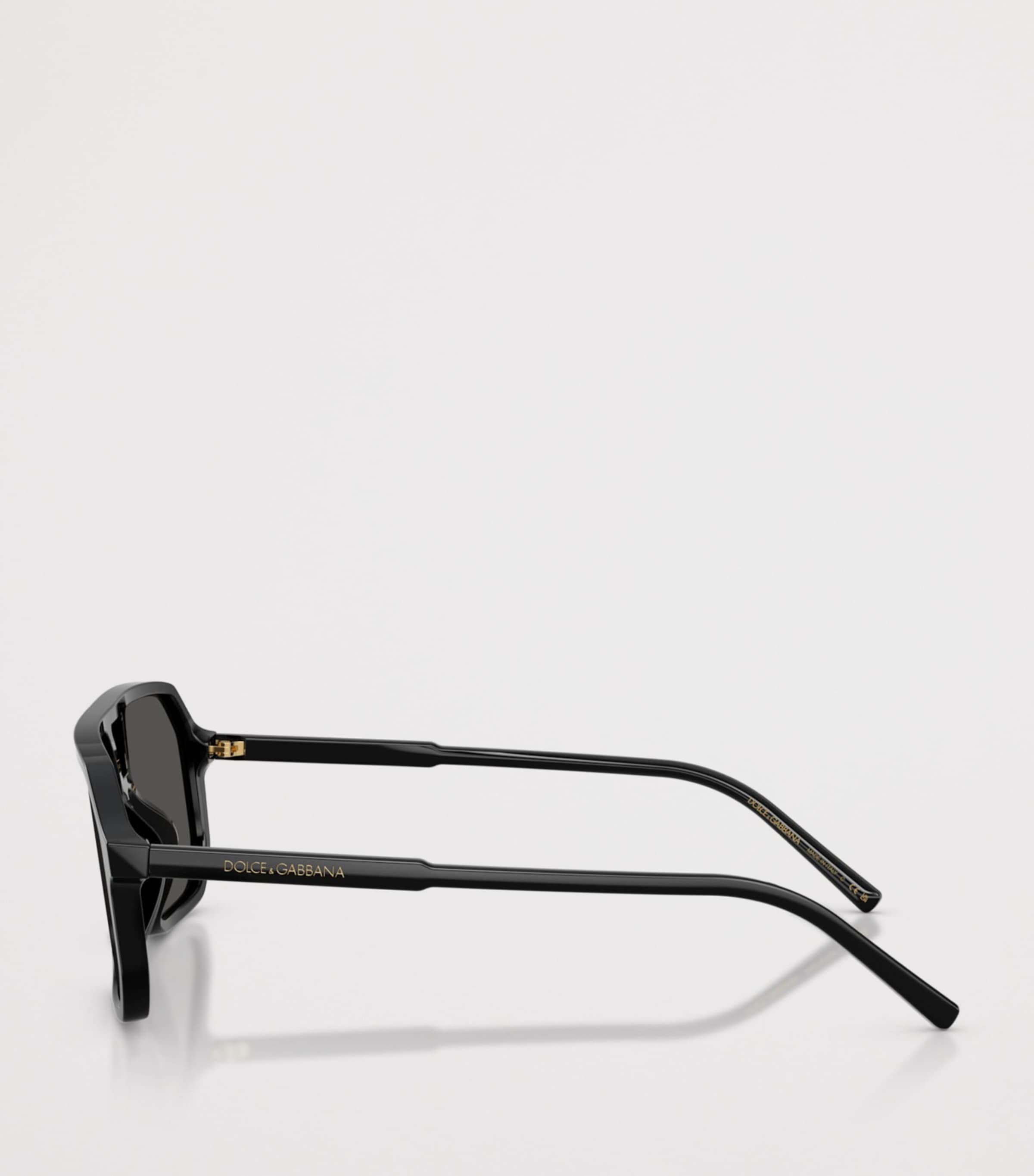Dolce&Gabbana Acetate DG4541 Pilot Sunglasses Black Image 3