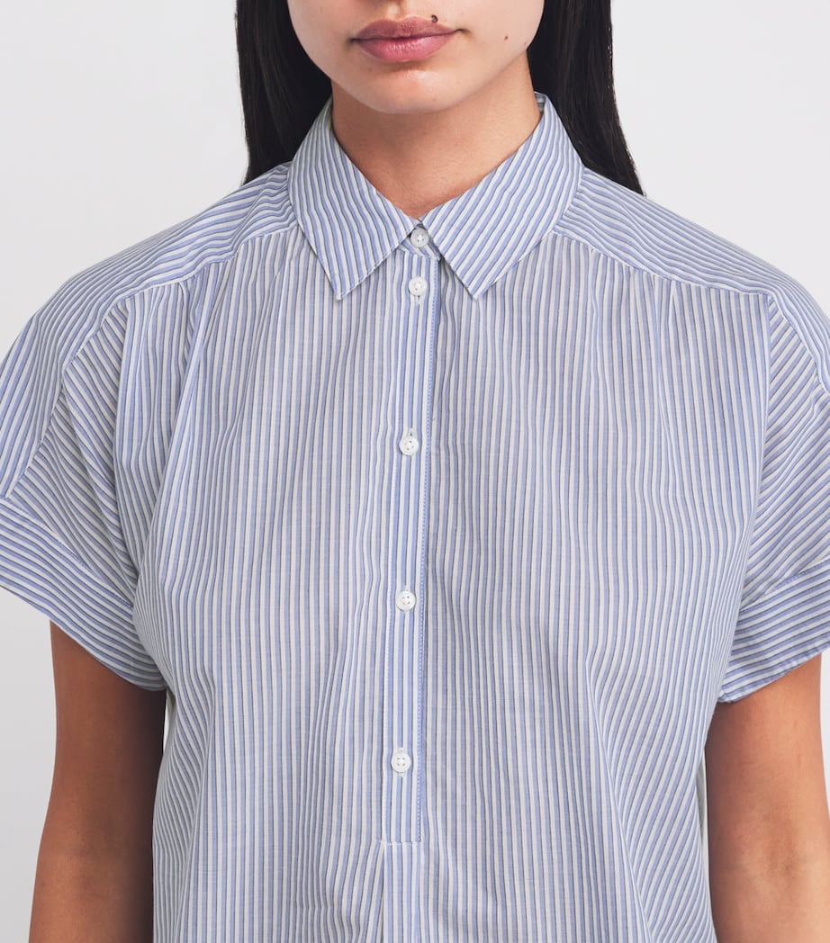 Cotton Voile Stripe Blouse CHAMBRAY BLUE/WHITE Image 6