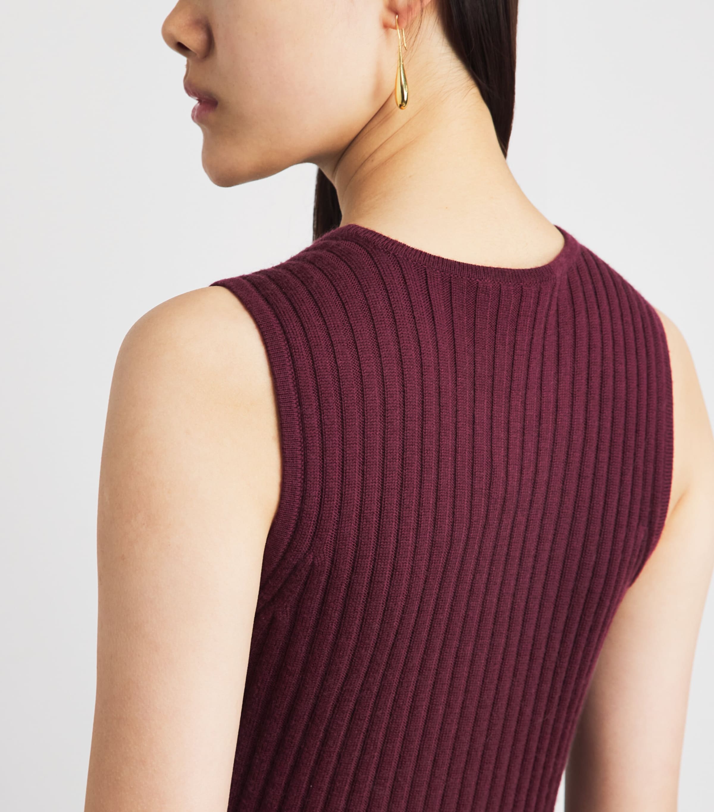 Gabriela Hearst Womens Merino Wool-Cashmere Meier Knit Dress Bdx Bordeaux Image 3