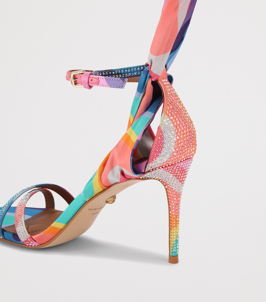 Kurt Geiger London Scarf-Accent Heeled Sandals 85 Mult/other Image 3