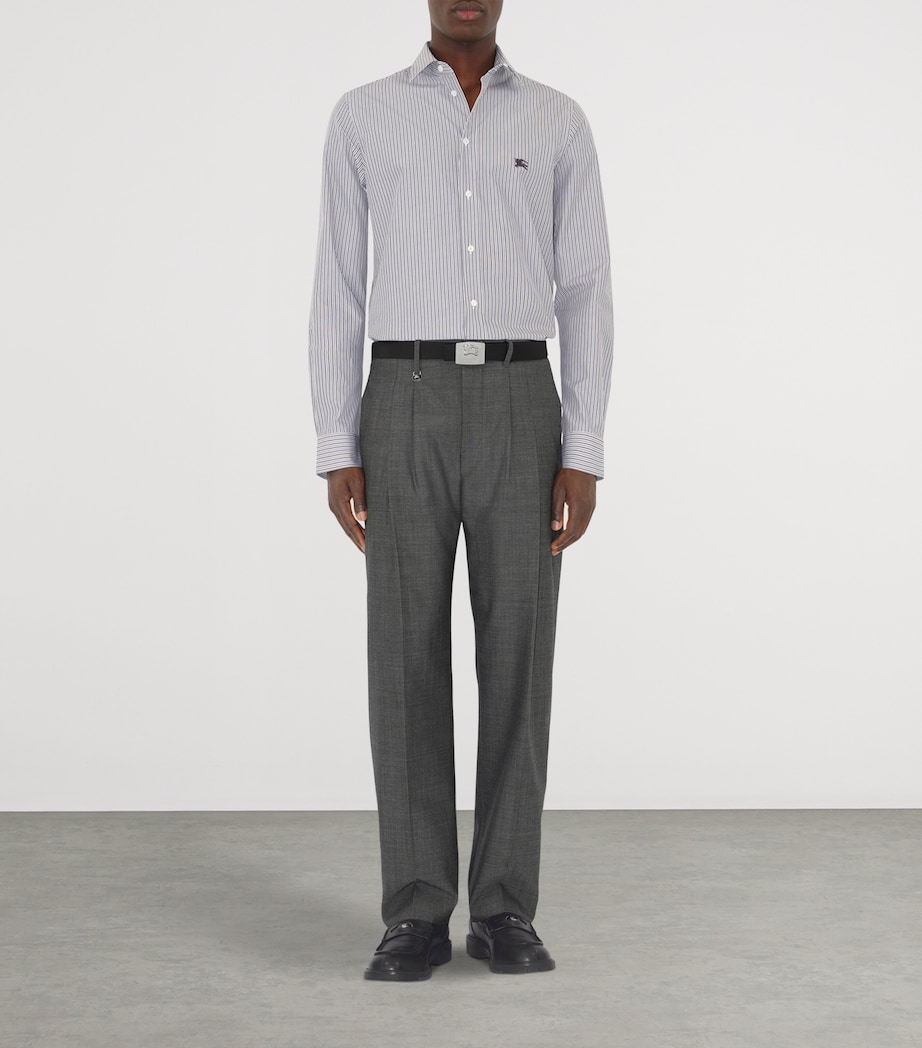 Cotton Stripe Shirt BLACK/WHITE STRIPE Image 2