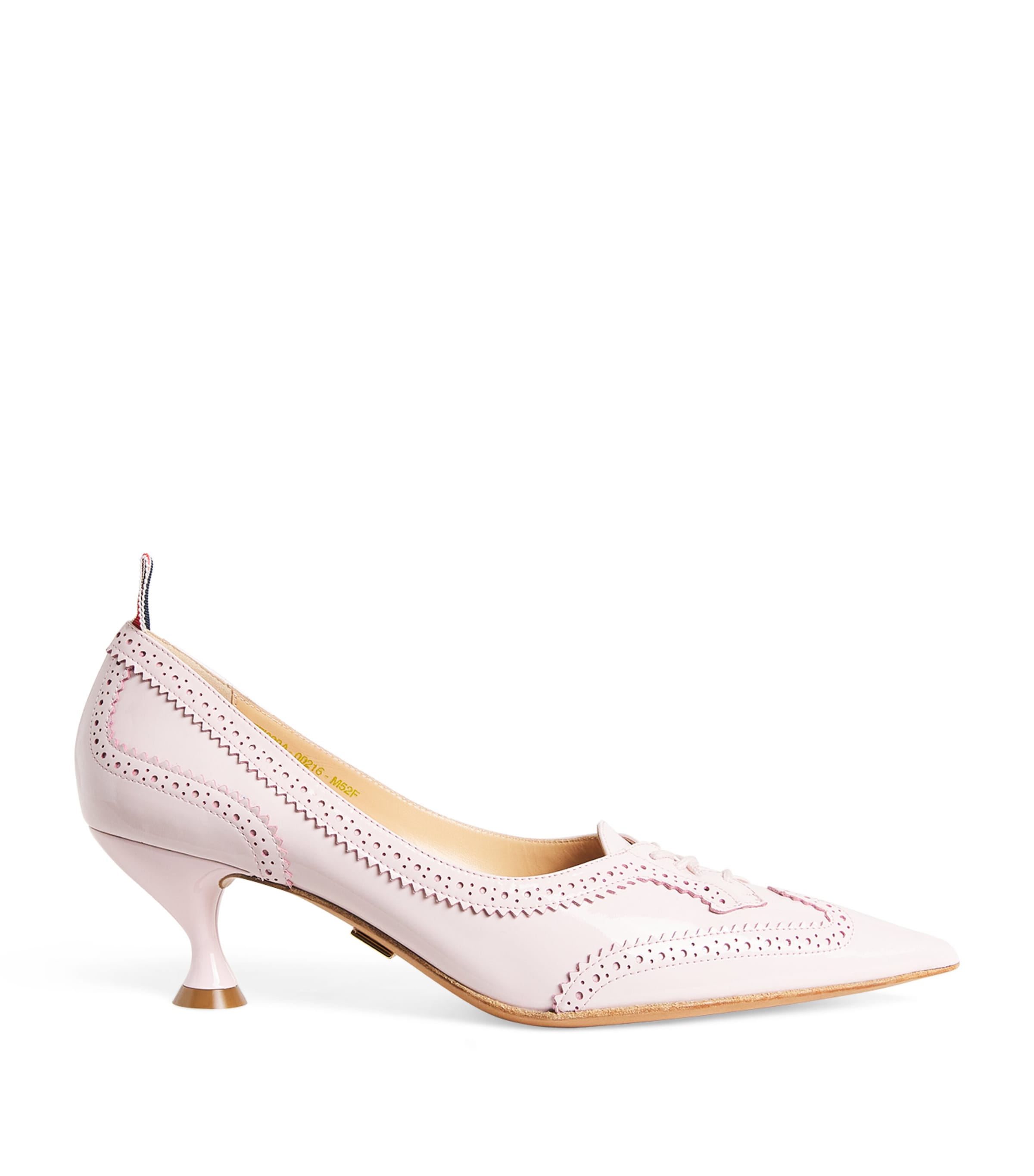 Thom Browne Patent Leather Wingtip Pumps 50 Light Pink Image 1