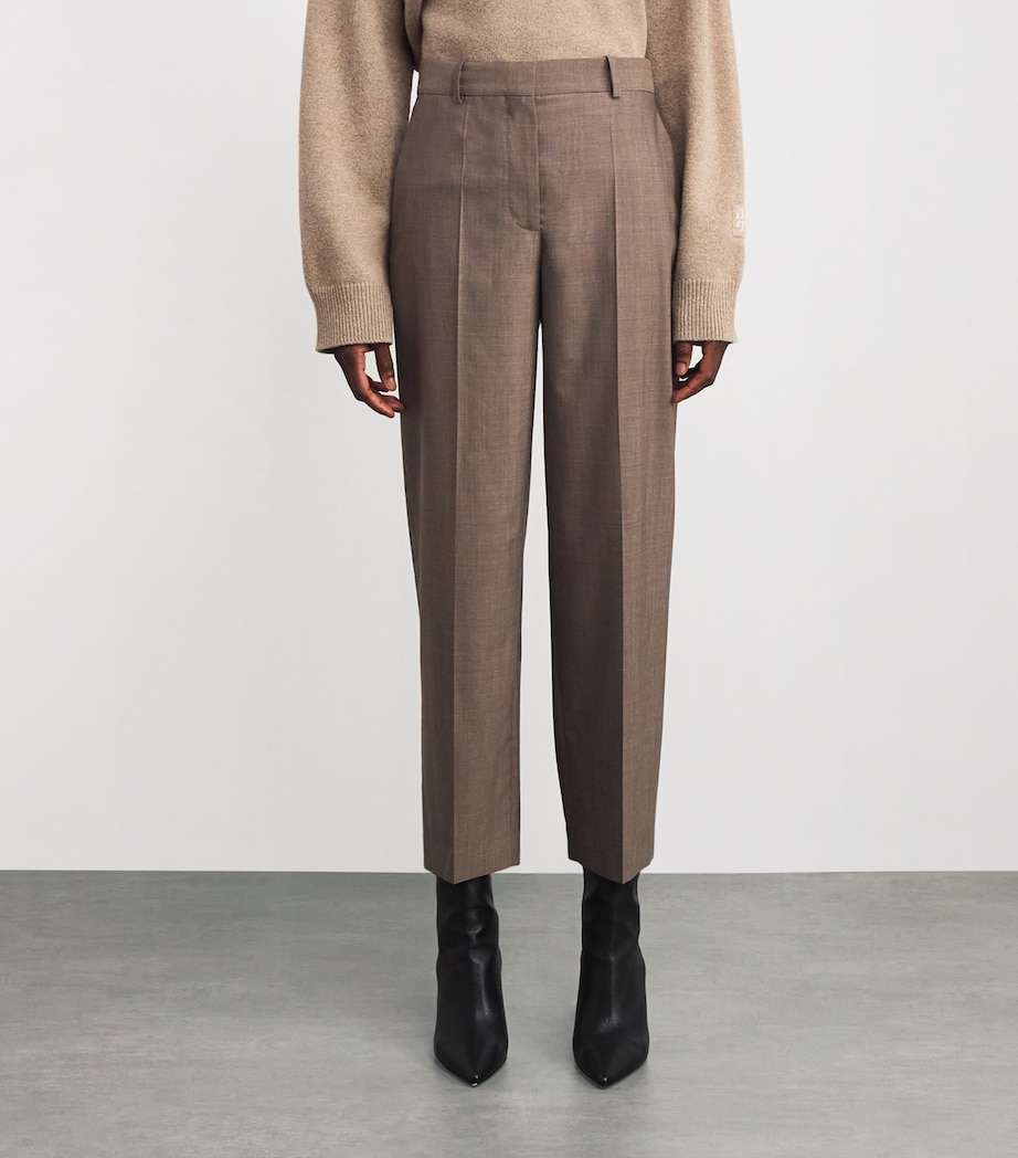Wool Trina Slim Trousers MUSHROOM Image 3