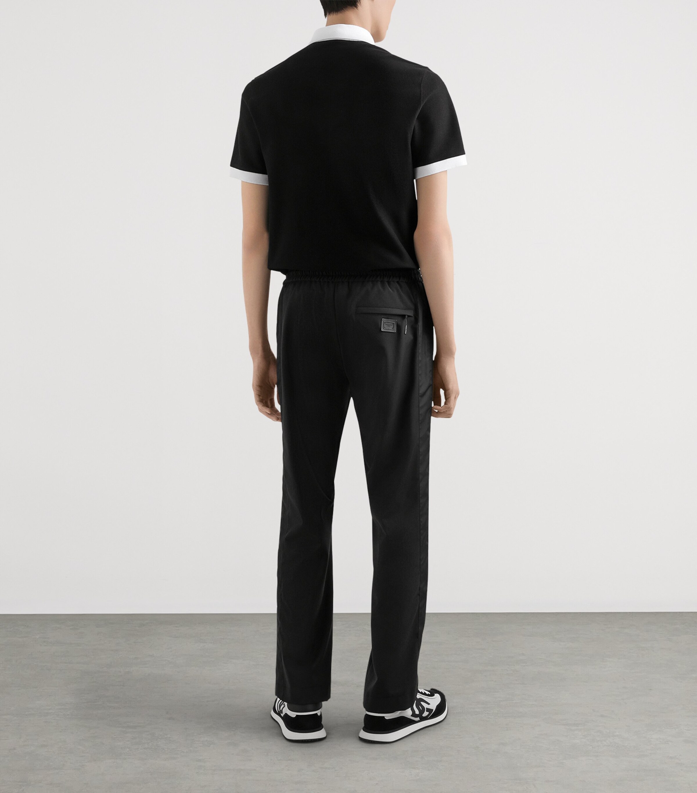 Wool-Blend Canvas Trousers N0000-BLACK Image 2