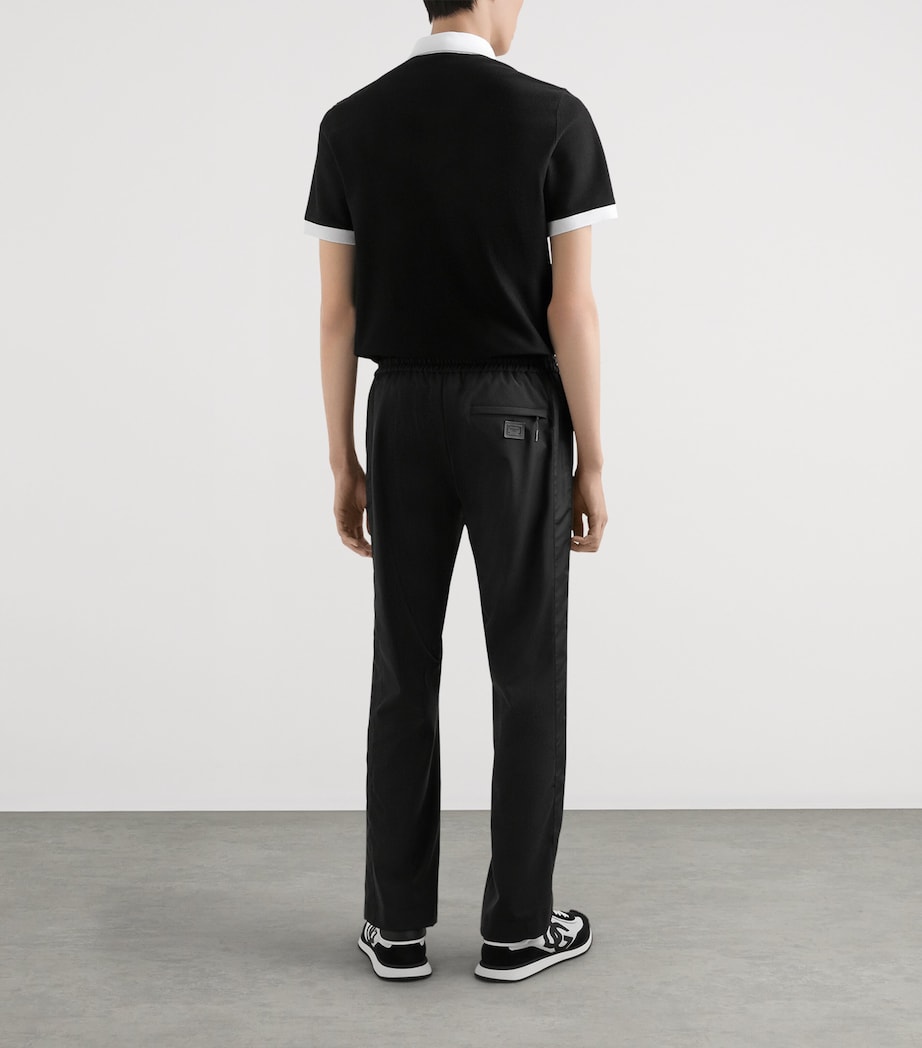 Wool-Blend Canvas Trousers N0000-BLACK Image 2