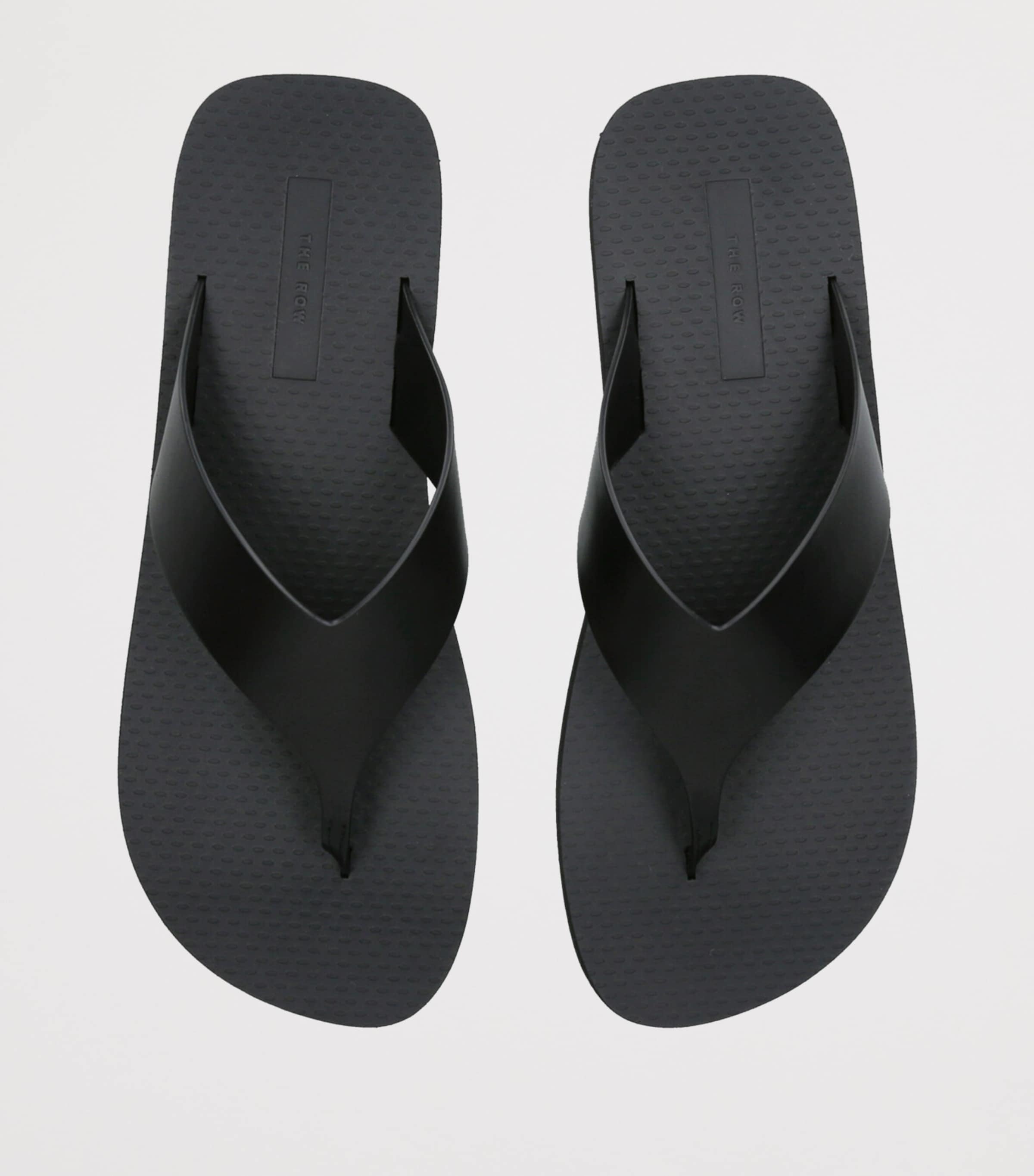The Row Dune Classic Ginza Leather Flip Flops Black Image 4