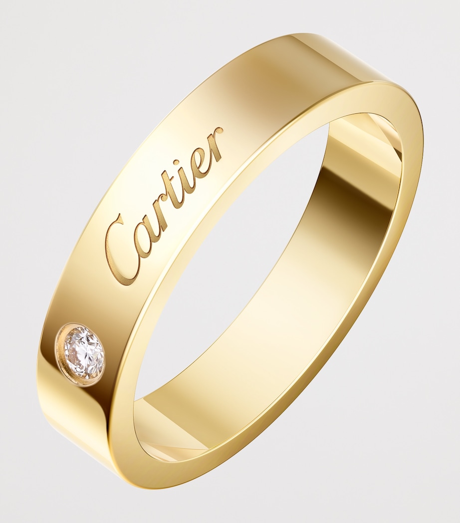 Yellow Gold and Diamond C de Cartier Wedding Ring YELLOW GOLD Image 2