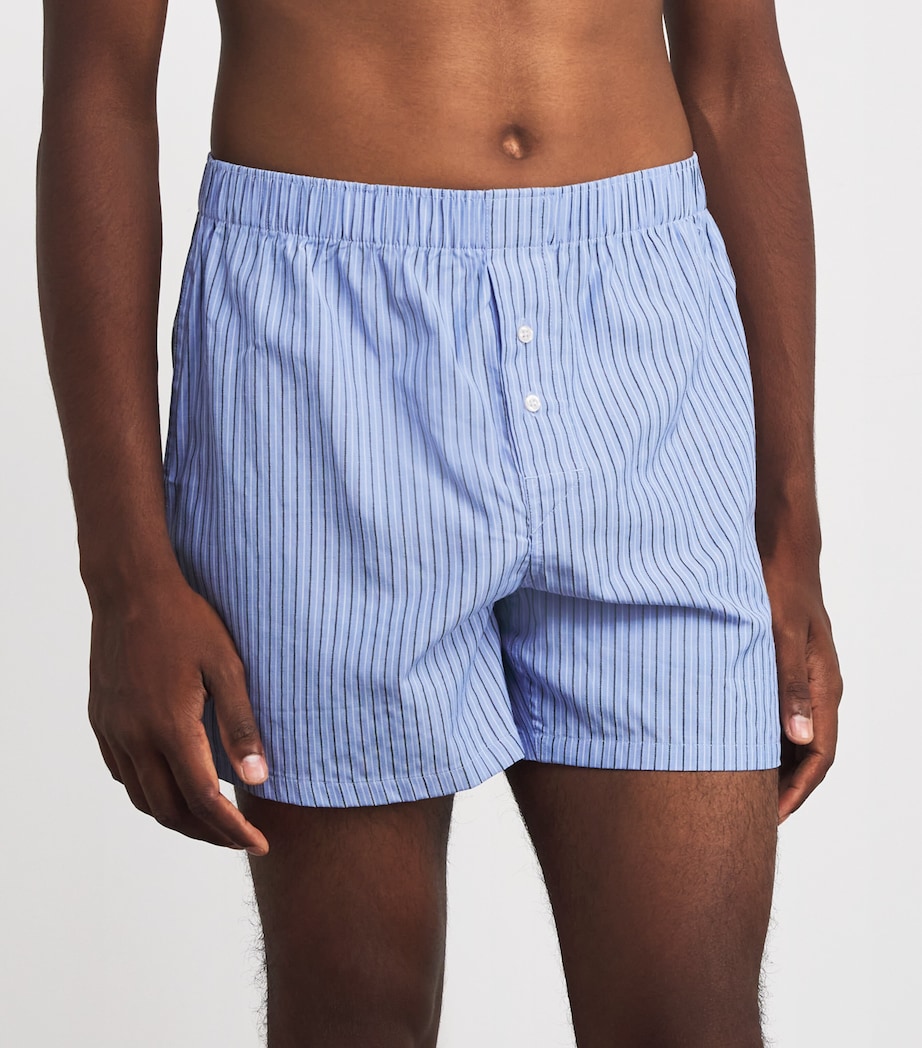 Cotton Striped Boxers BLUE Image 2