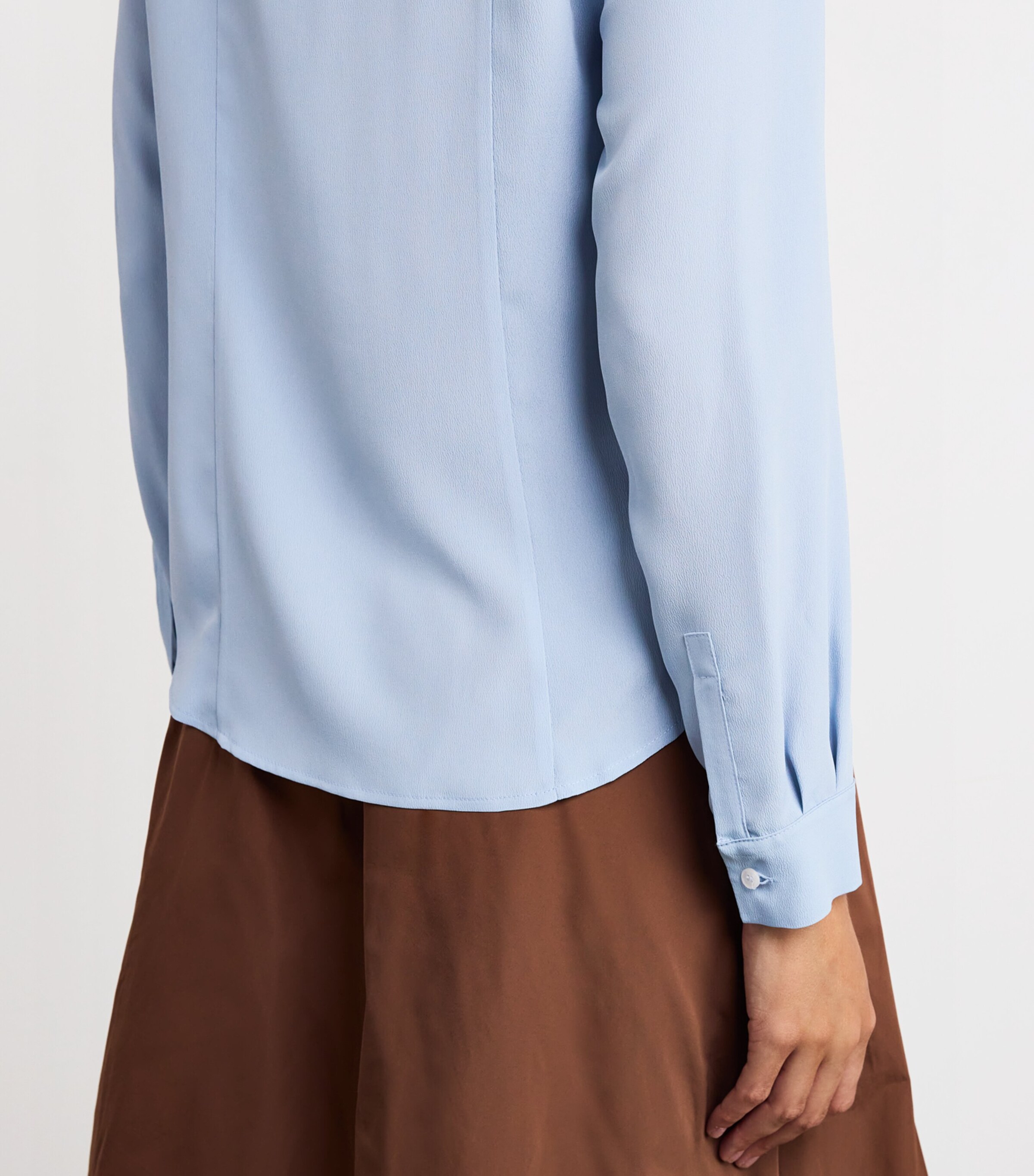 Crepe Collared Blouse SKY BLUE Image 6