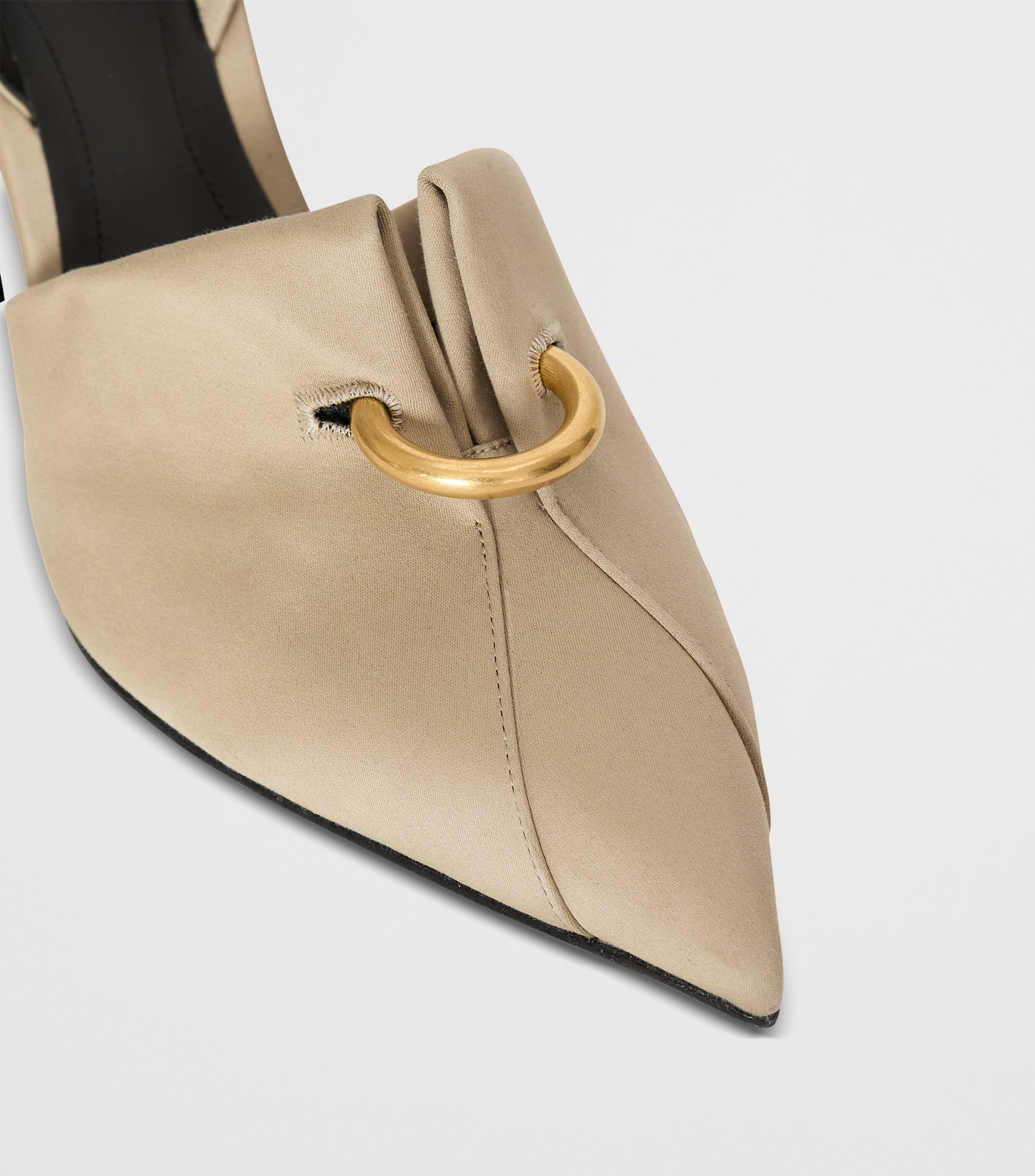 Pierced Slingback Heeled Mules 75 0AN SABLE Image 10