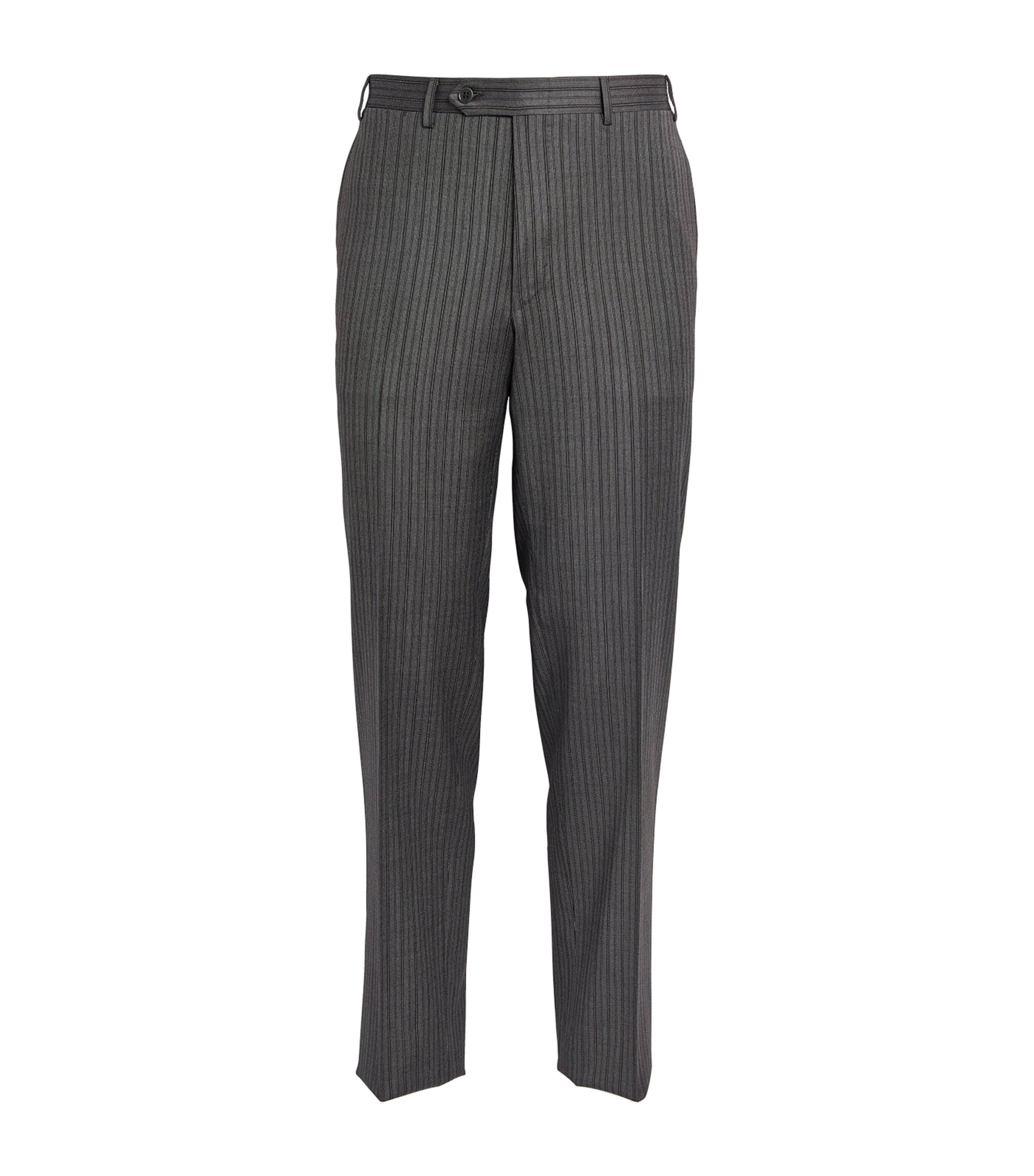 Canali Wool Morning Suit Trousers In Grey