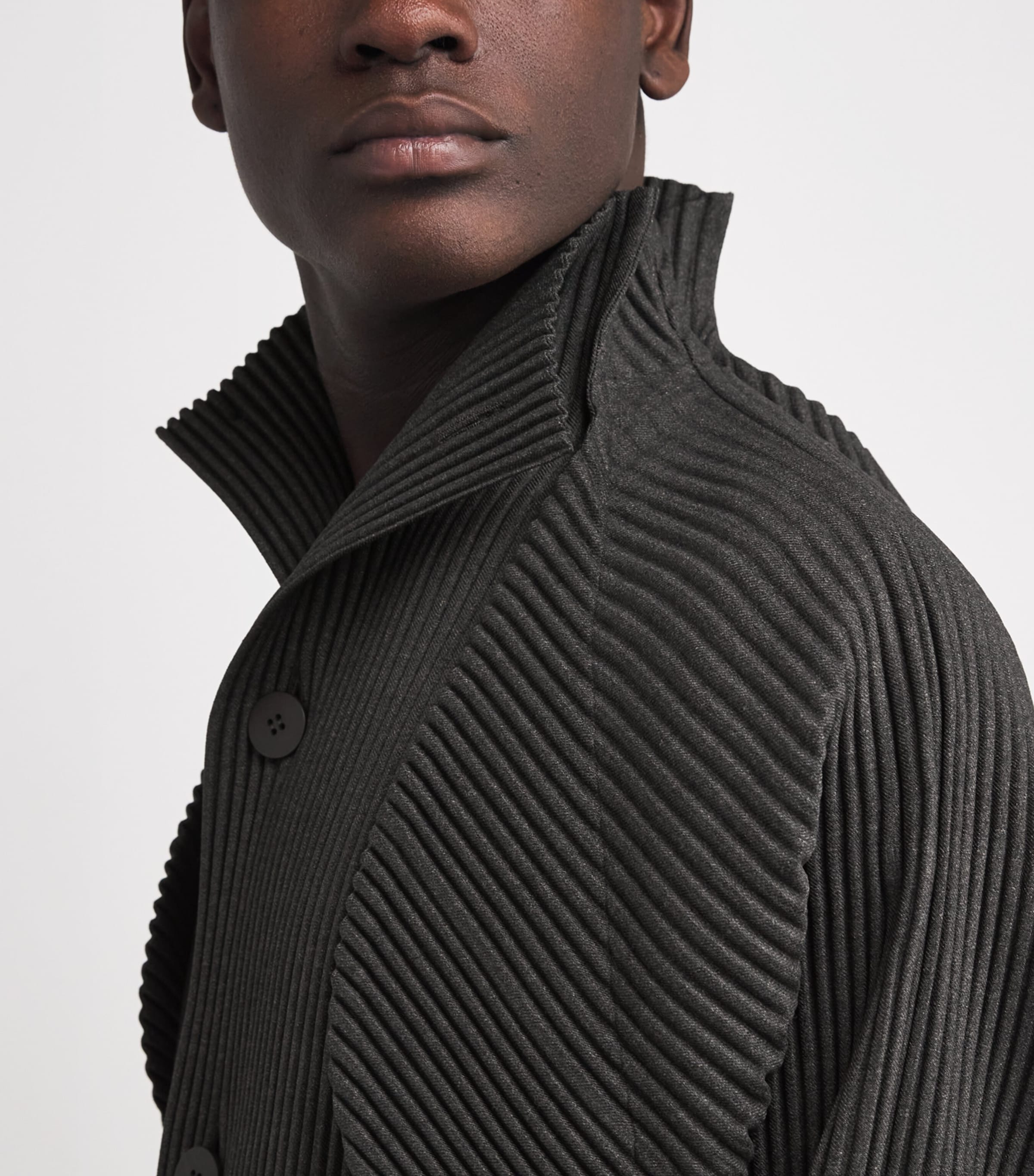 Wool-Effect Pleated Overcoat 49-DARK BROWN Image 6