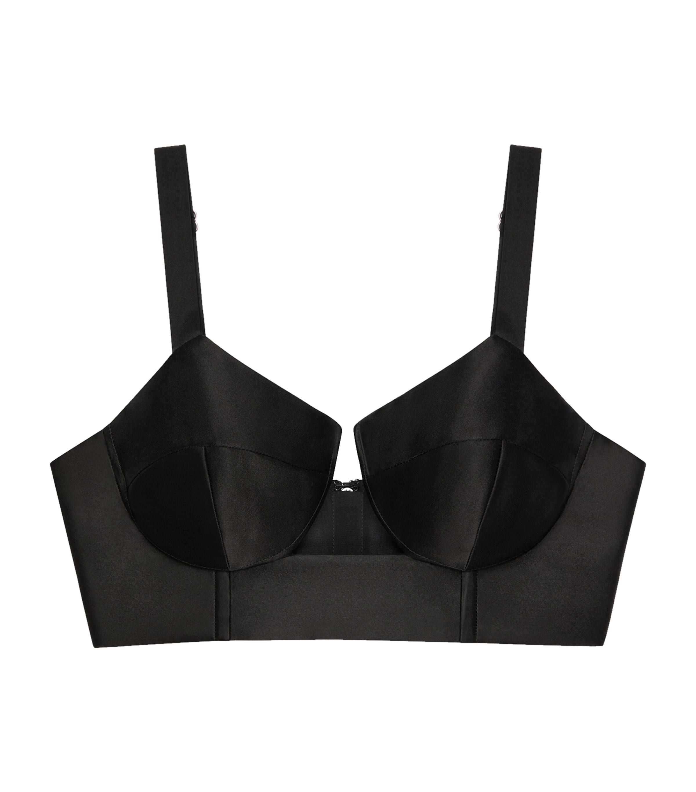 Satin Bra Top BLACK Image 1