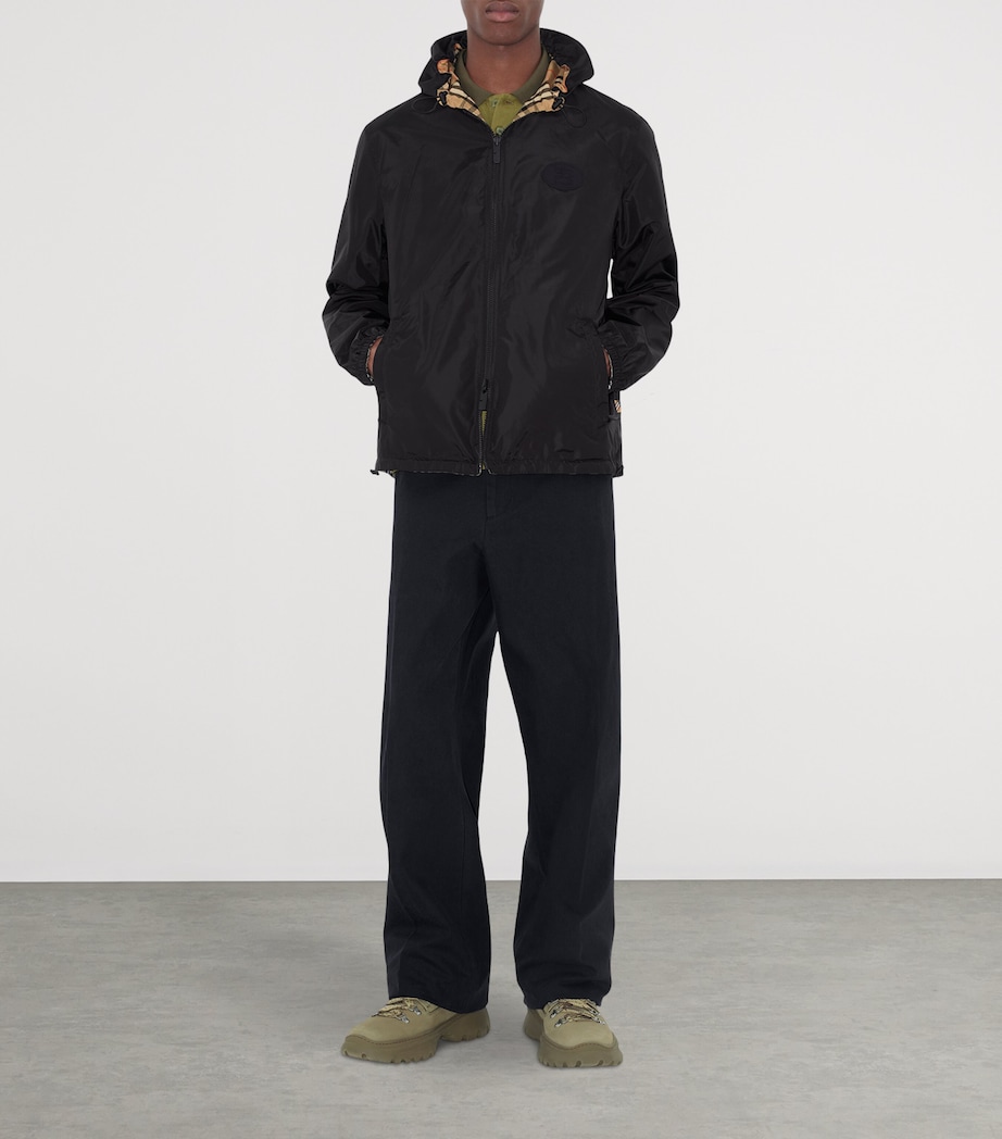 Reversible Check Hooded Jacket SAND IP CHECK Image 3