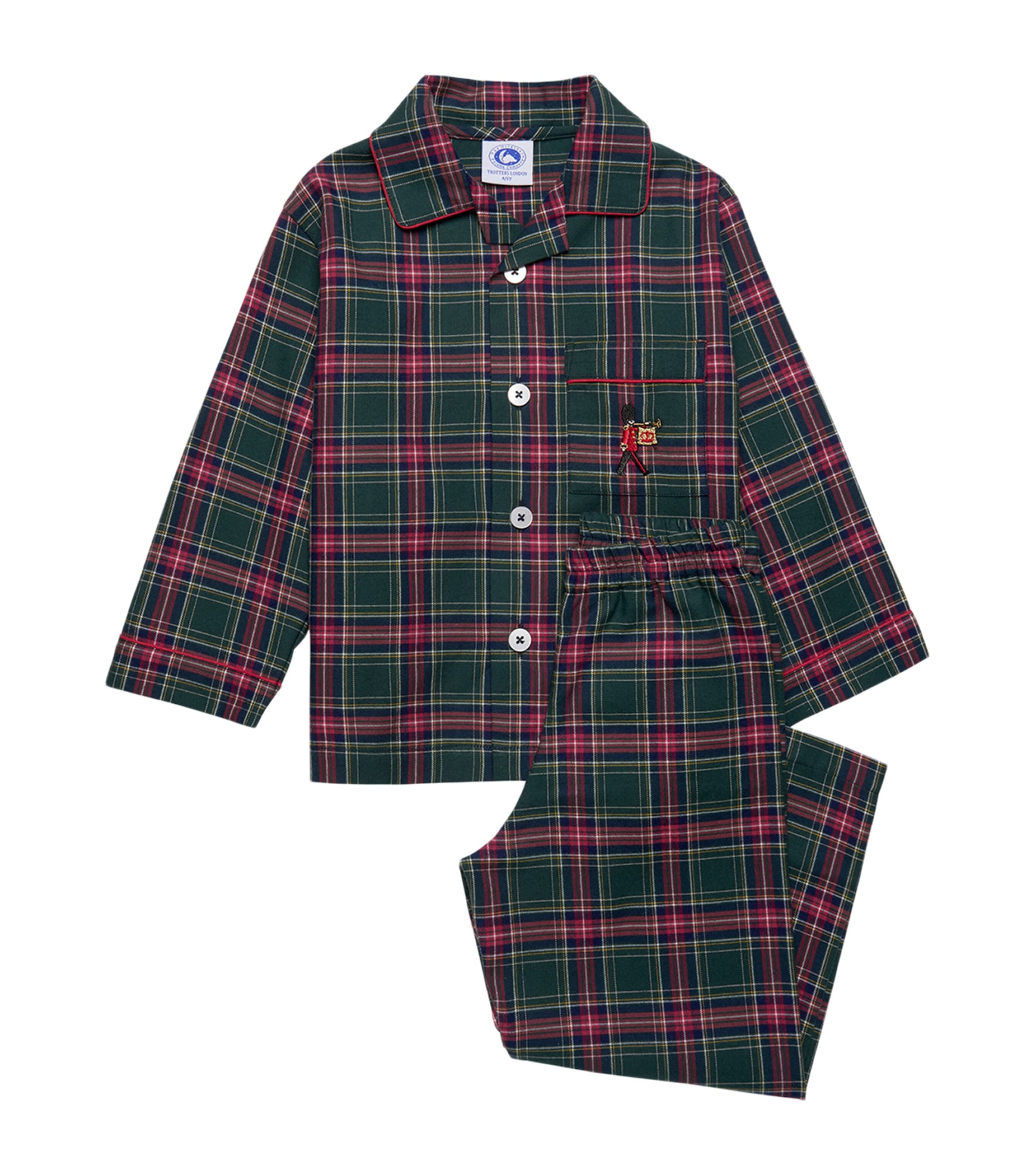 Trotters Green Cotton Trumpet Guardsman Pyjama Set (1218 Months