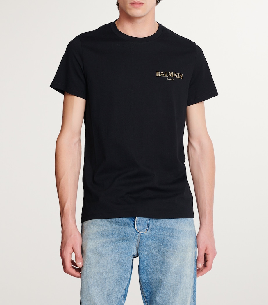 Cotton Vintage Logo T-Shirt EAD NOIR/OR Image 4