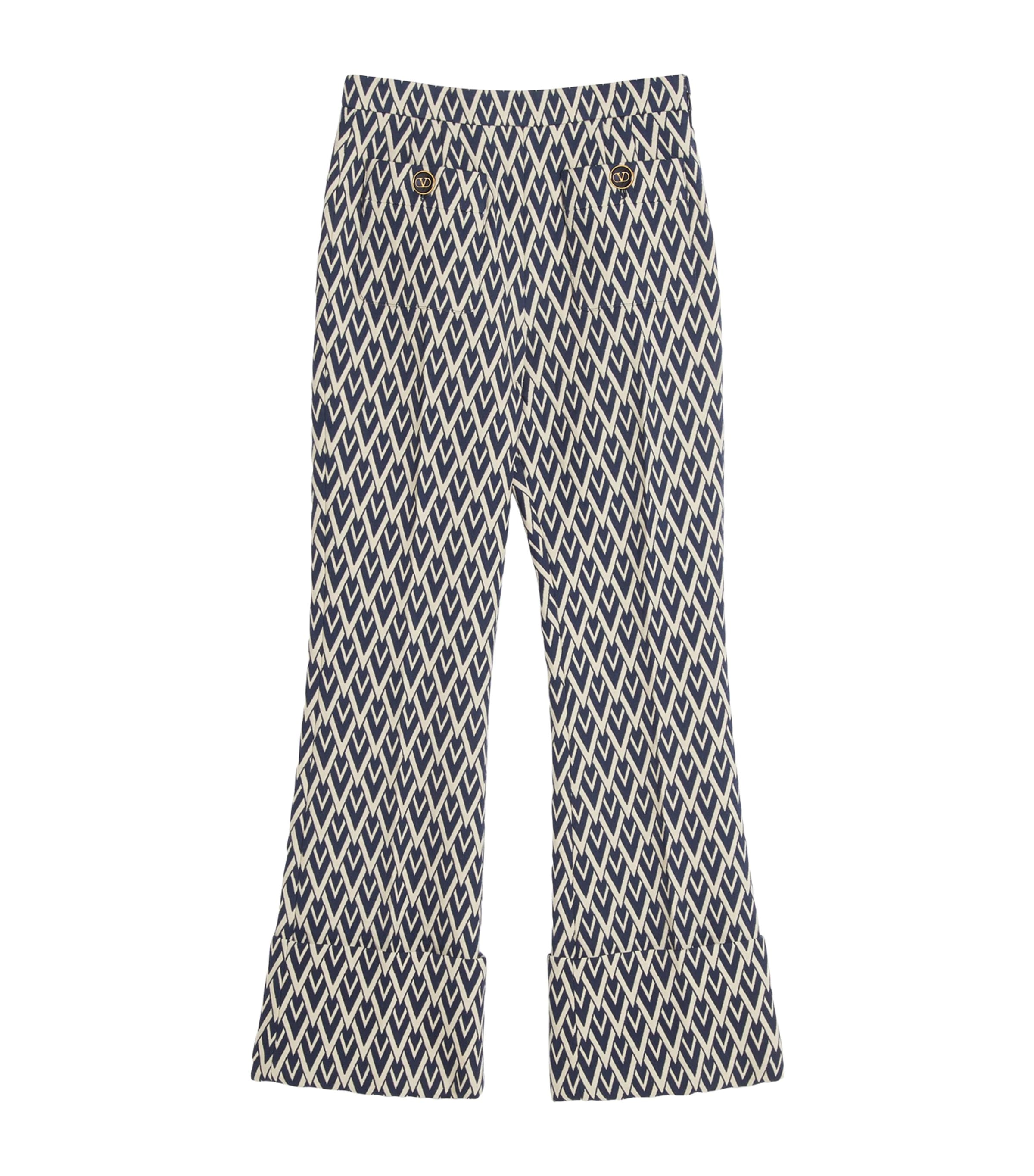 Valentino Wool Jacquard Trousers | Harrods UK