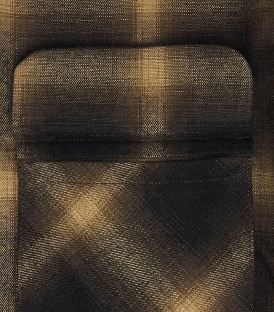 Cotton-Blend Check Shirt GOLD Image 5