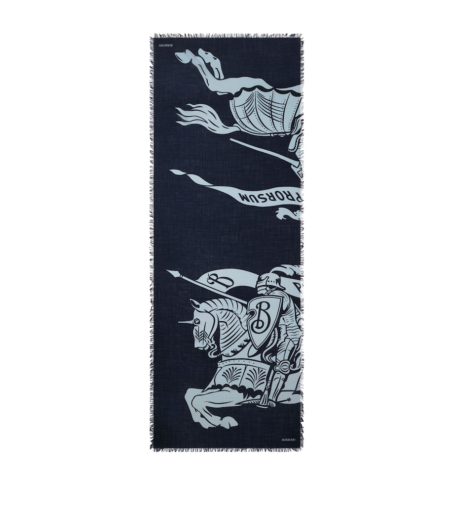 Wool Wide EKD Scarf BANK BLUE Image 1