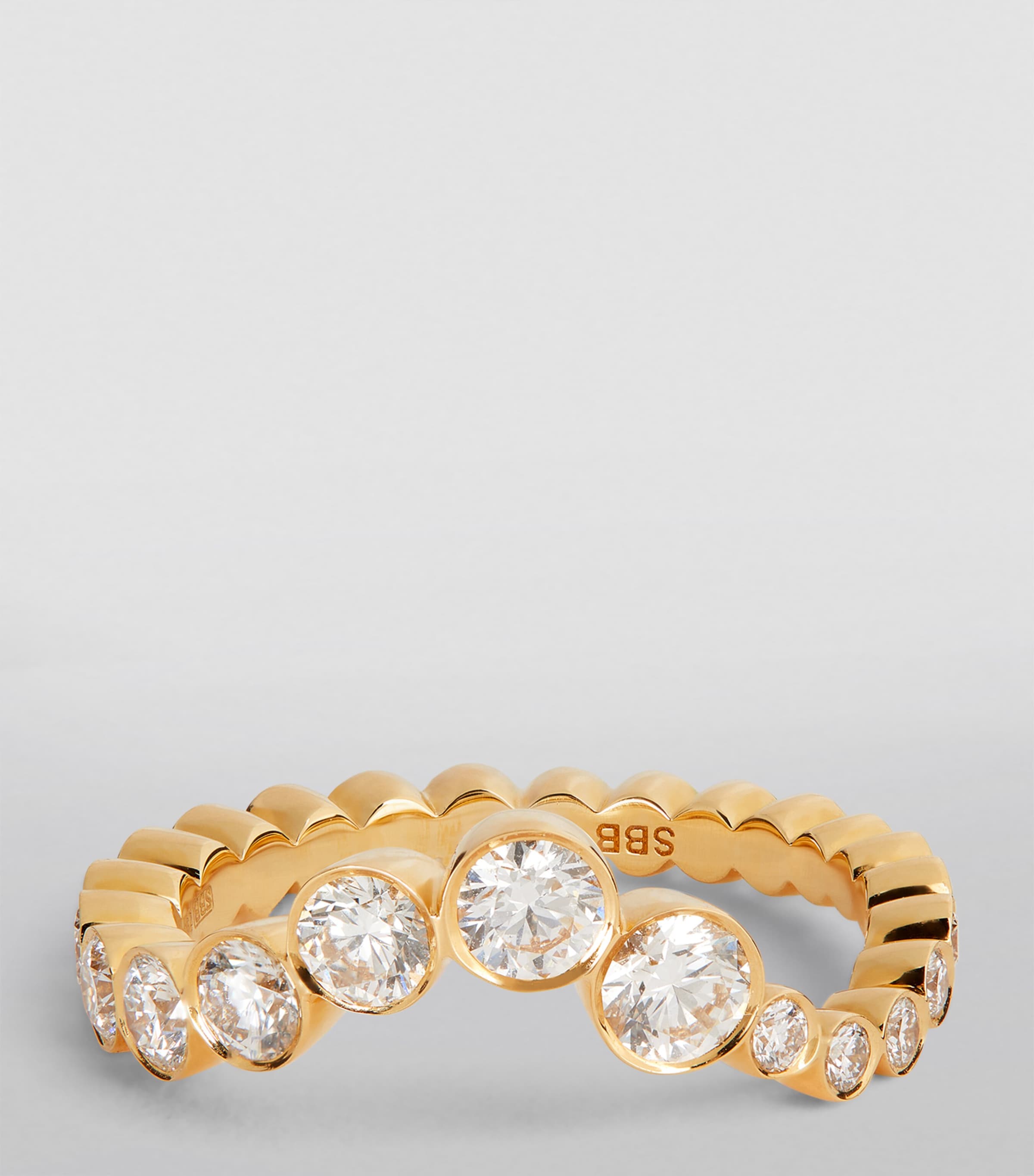 Sophie Bille Brahe Yellow Gold and Diamond Ensemble Ocean Ring Yellow Gold Image 3