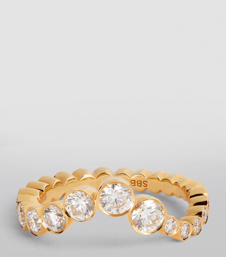 Sophie Bille Brahe Yellow Gold and Diamond Ensemble Ocean Ring Yellow Gold Image 3