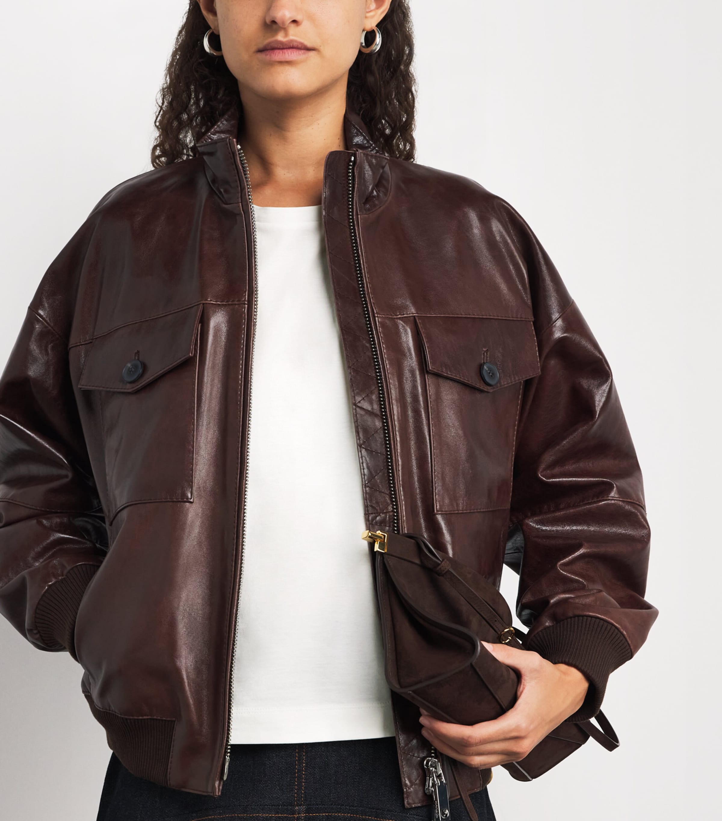 Cotton Cropped T-Shirt WOOL WHITE Image 6