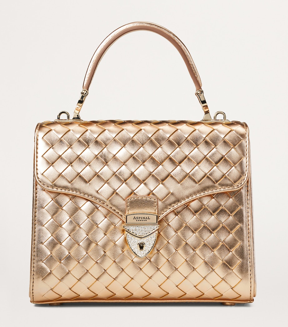 Midi Mayfair Top-Handle Bag CHAMPAGNE METALLIC Image 2