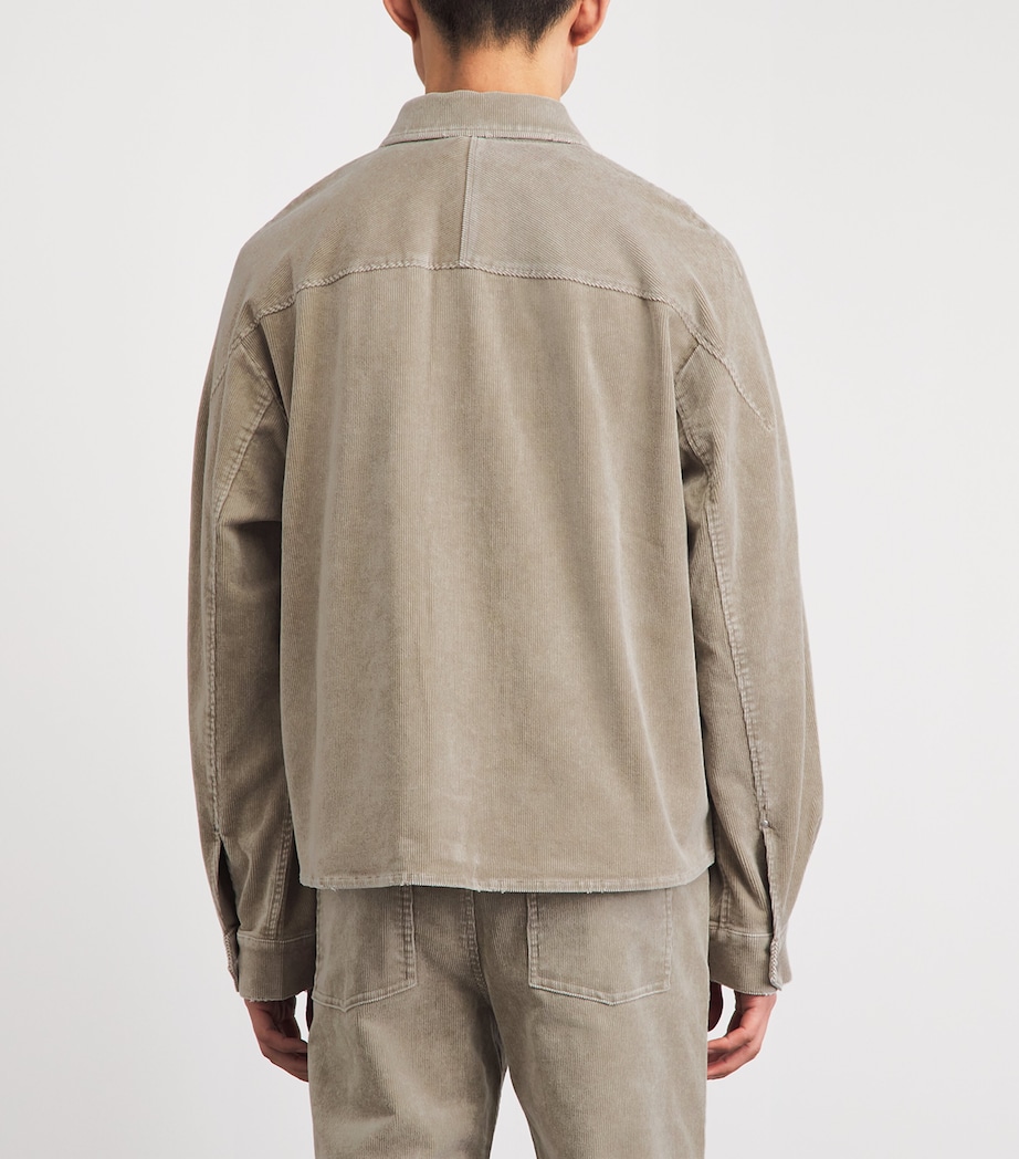 Represent Mens Corduroy Shirt Vintage Khaki Image 5