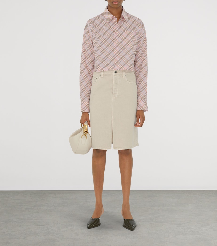 Cotton Check Cropped Shirt FLOSS IP CHECK Image 2