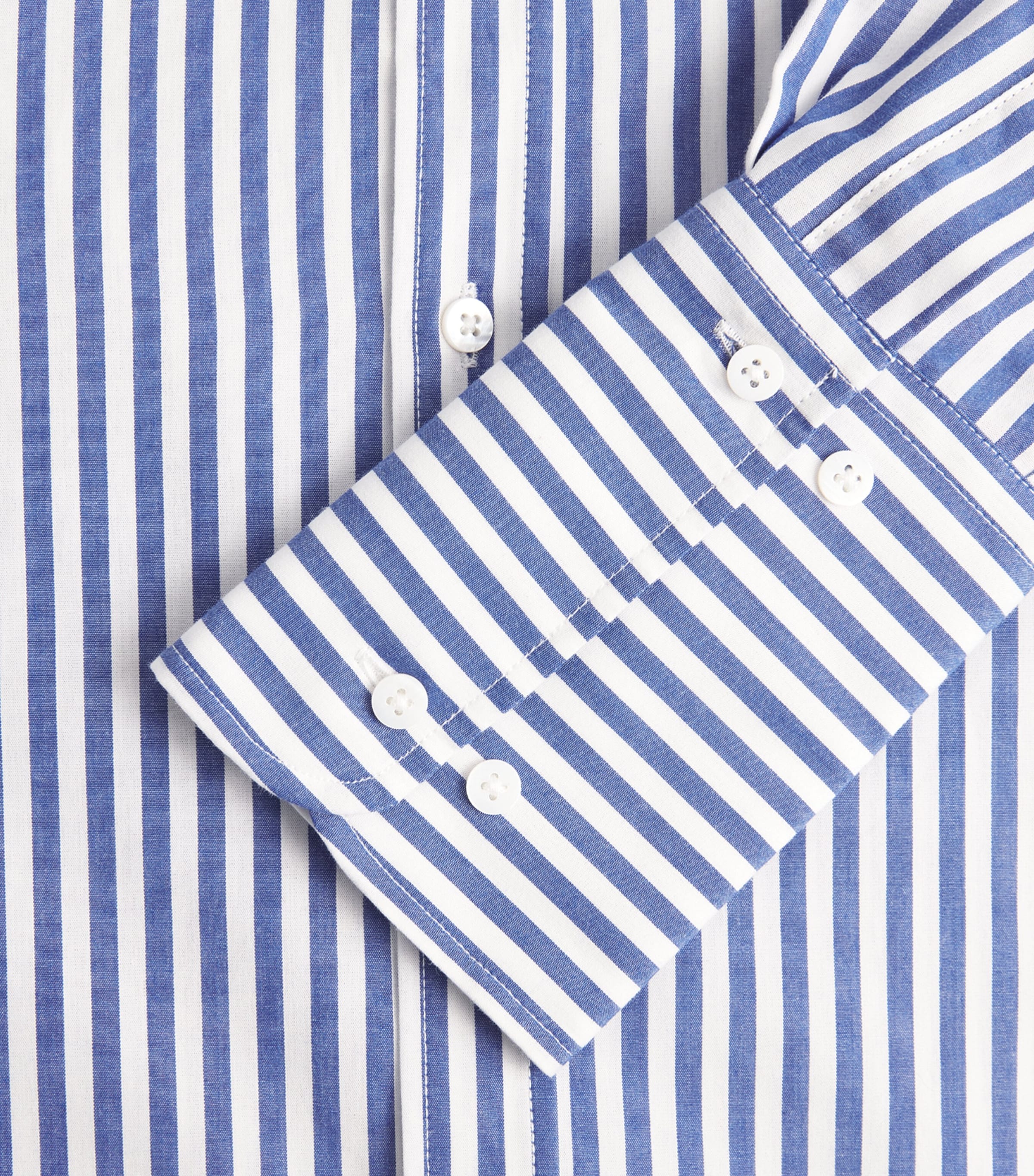 With Nothing Underneath Womens Organic Cotton The Boyfriend Shirt Royal Blue Stripe Image 6
