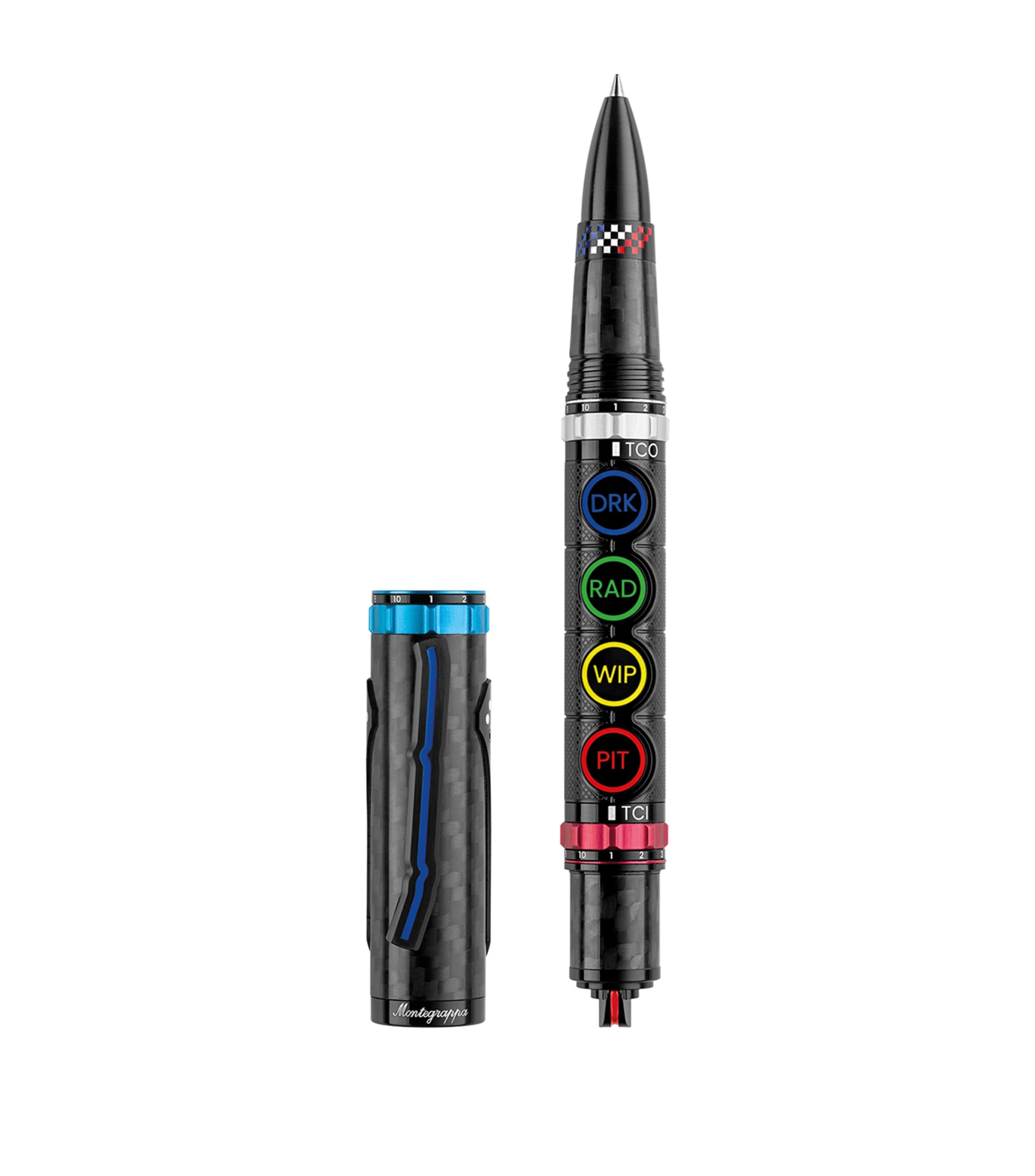 Shop Montegrappa 24h Le Mans 2023 Rollerball Pen In Black