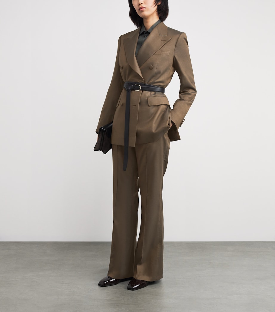 Silk Flared Trousers 7748 Image 2