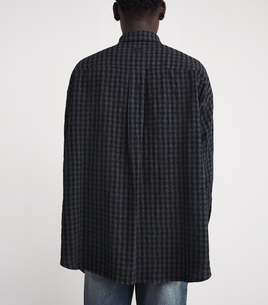 Cotton-Wool Gingham Shirt GREY Image 4