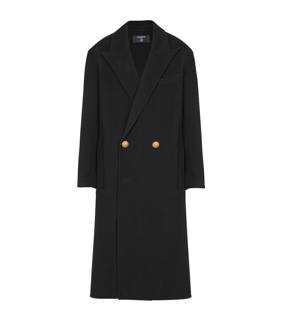 Wool-Cashmere Double-Breasted Overcoat 0PA NOIR Image 1