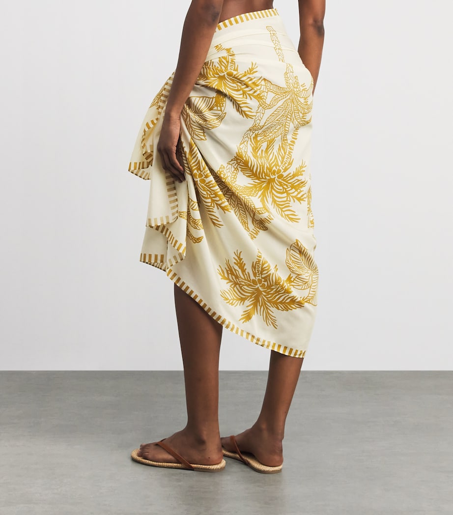 Eres Womens Cotton-Silk Printed Sarong Imp Vyg Pnma Image 5