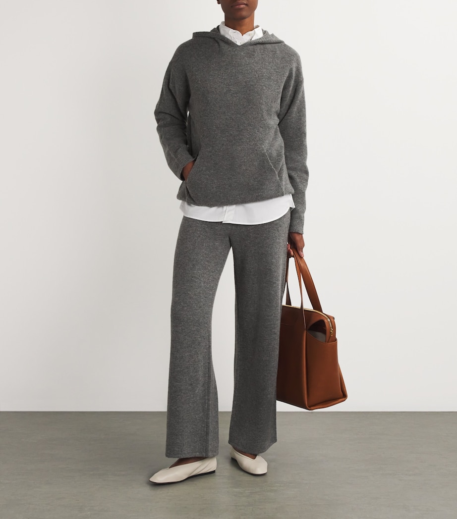 Merino Wool-Blend Hoodie B51 MED HTHR GREY Image 2