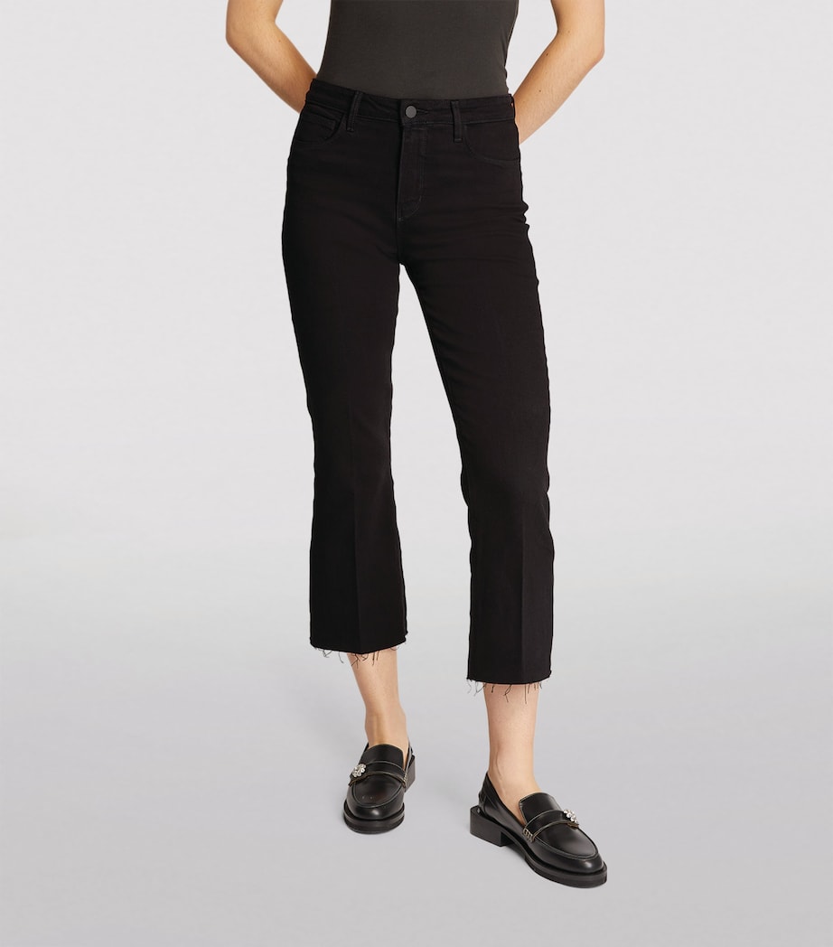 Kendra Cropped Flared Jeans BLACK Image 3